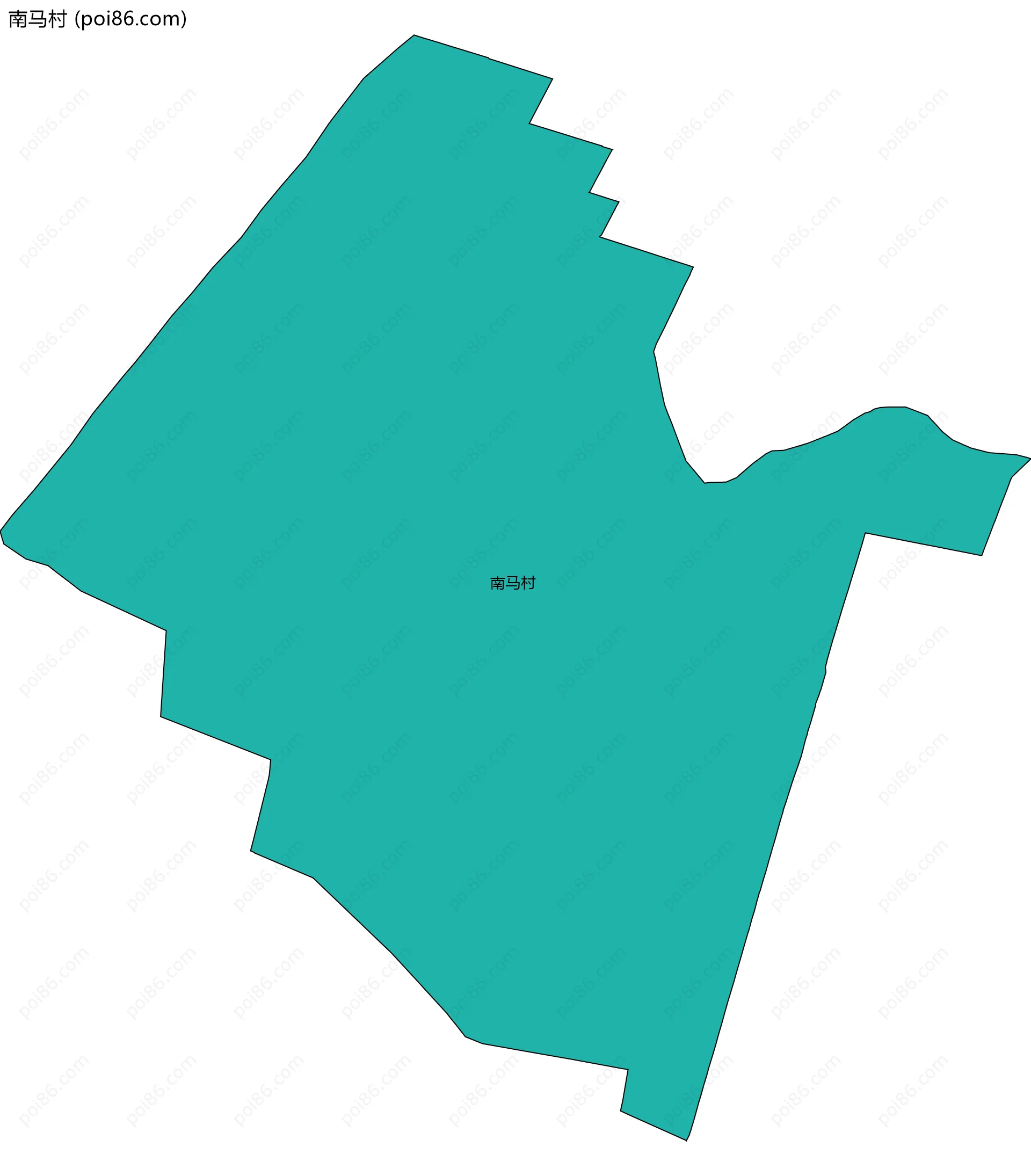 南马村边界地图