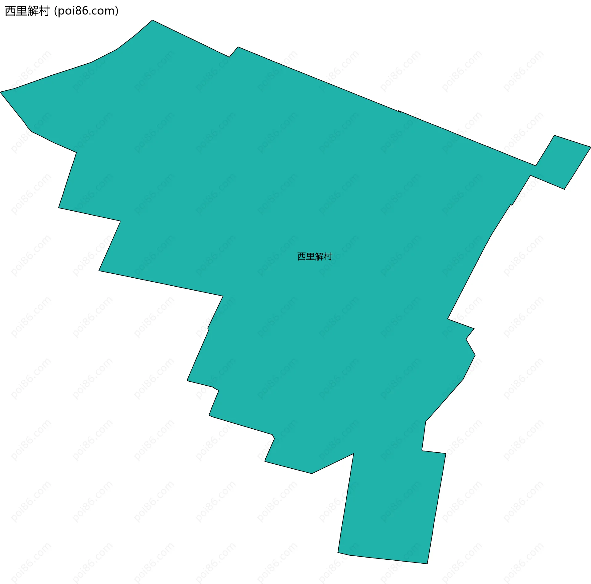 西里解村边界地图