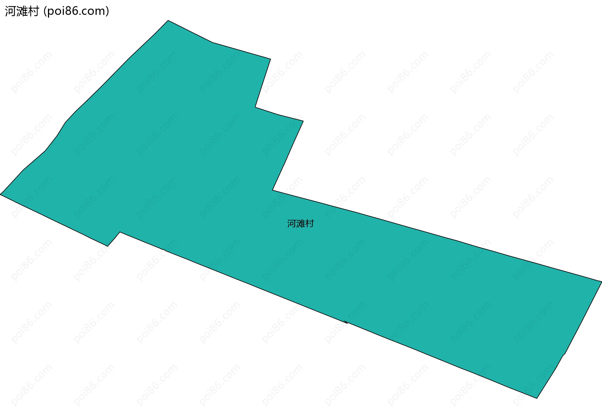河滩村边界地图