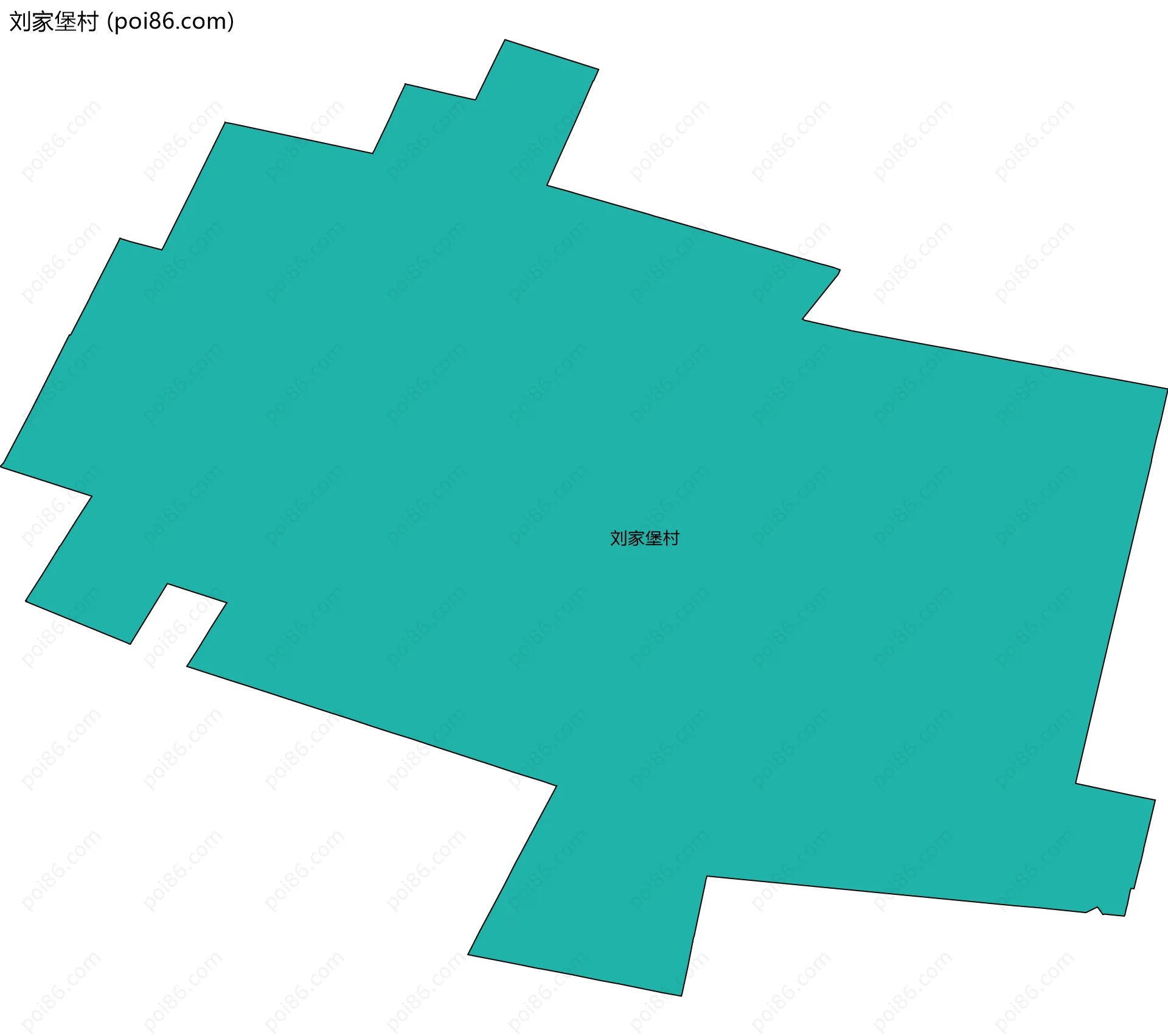 刘家堡村边界地图