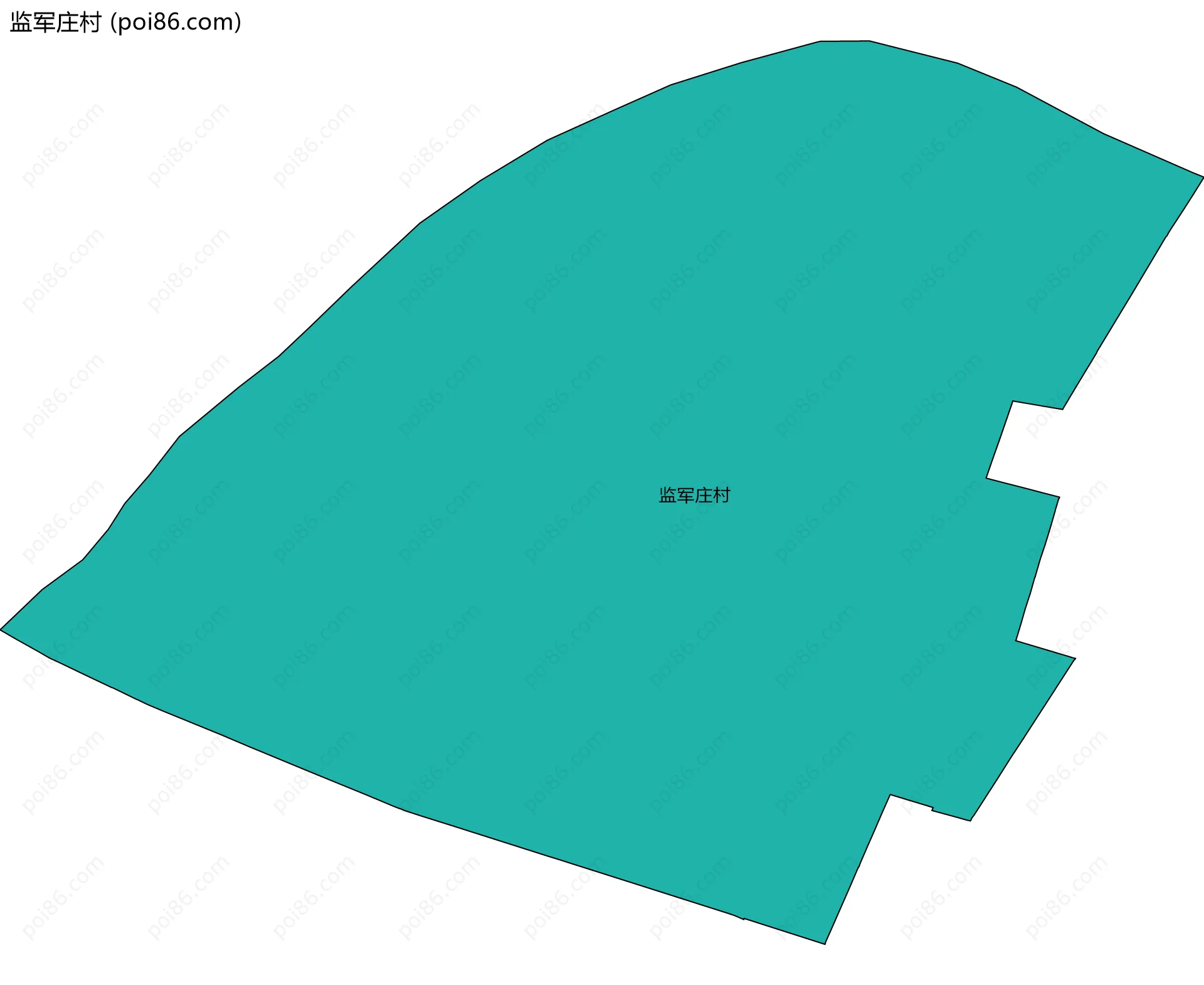 监军庄村边界地图