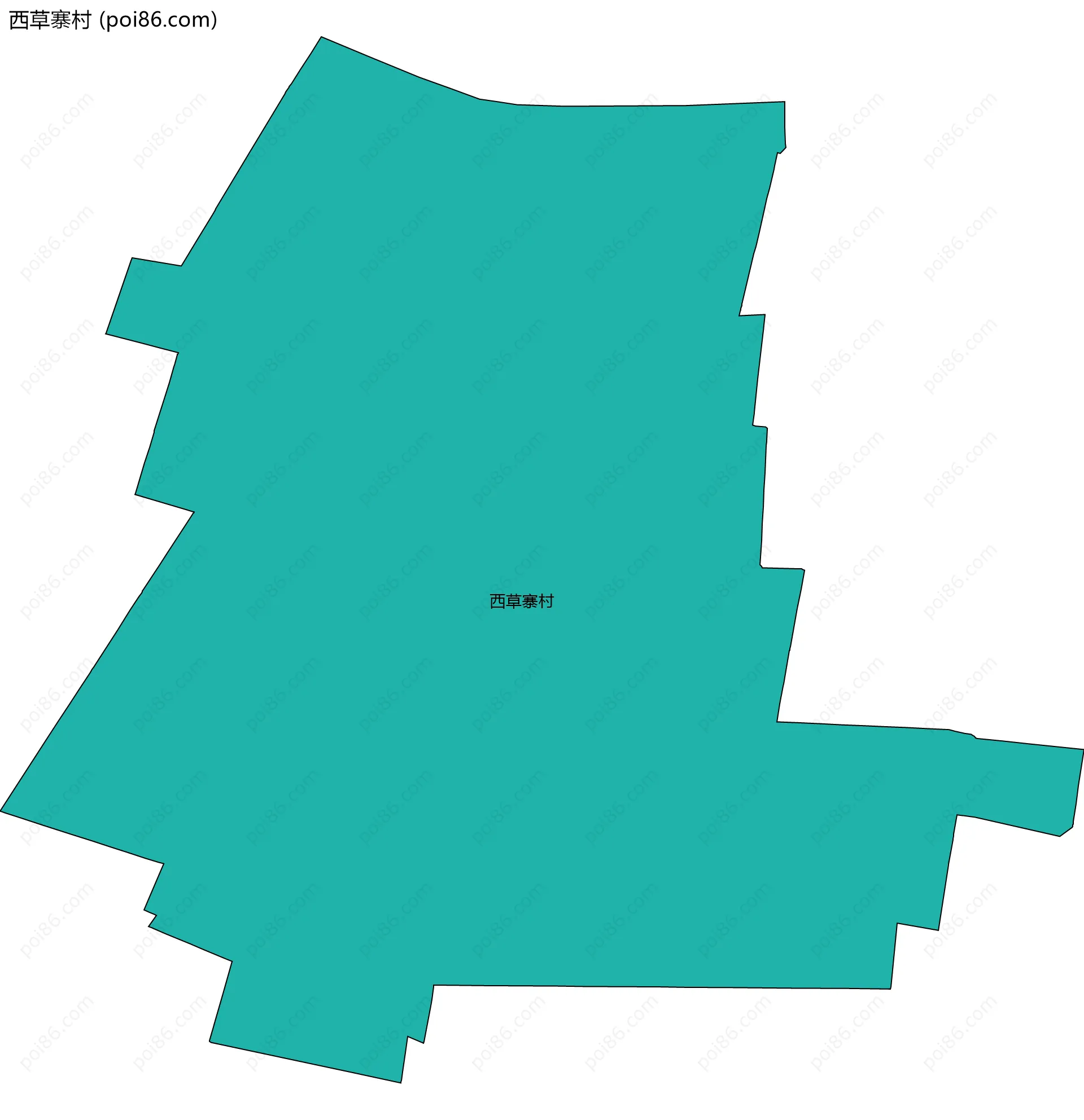 西草寨村边界地图