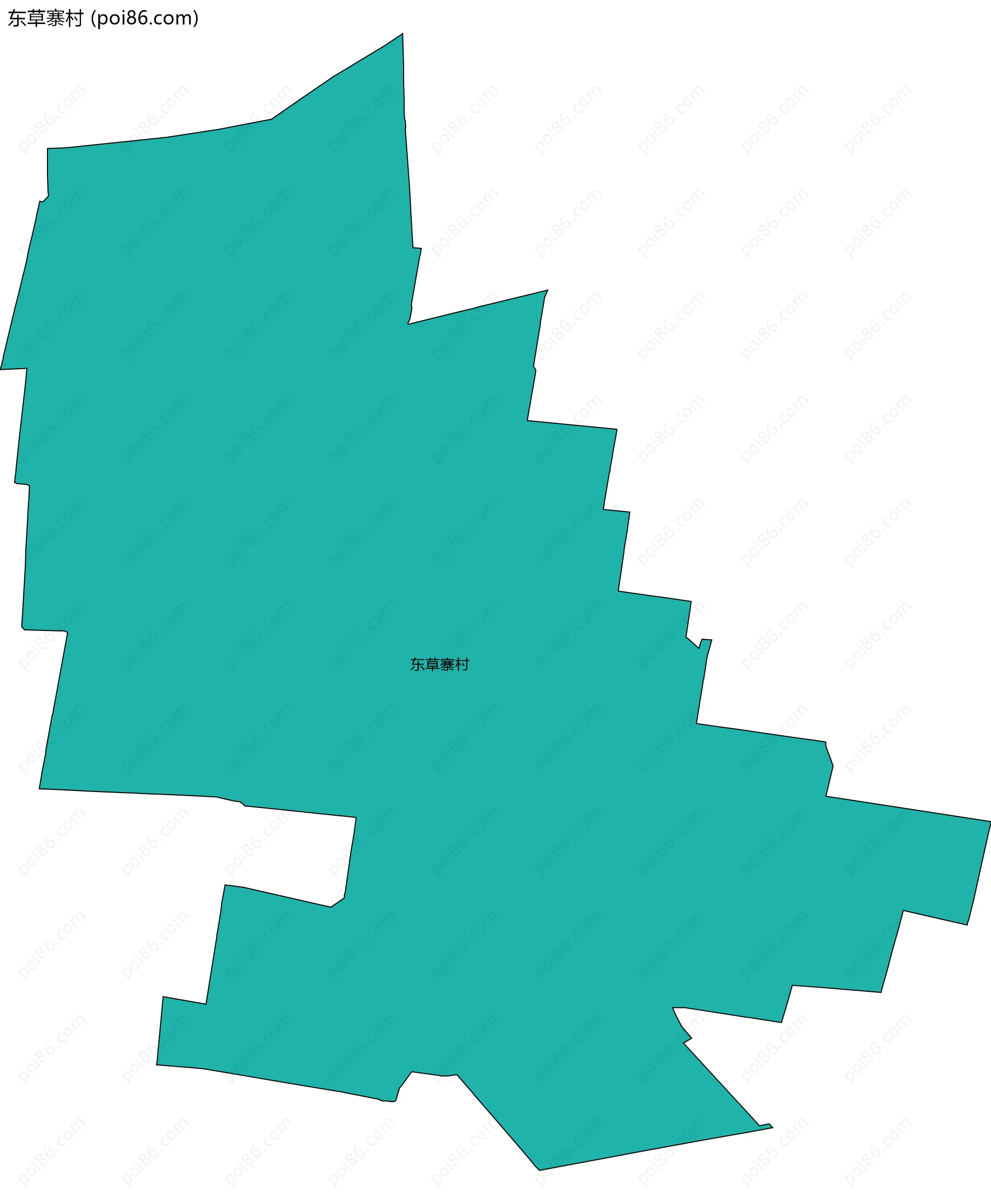 东草寨村边界地图