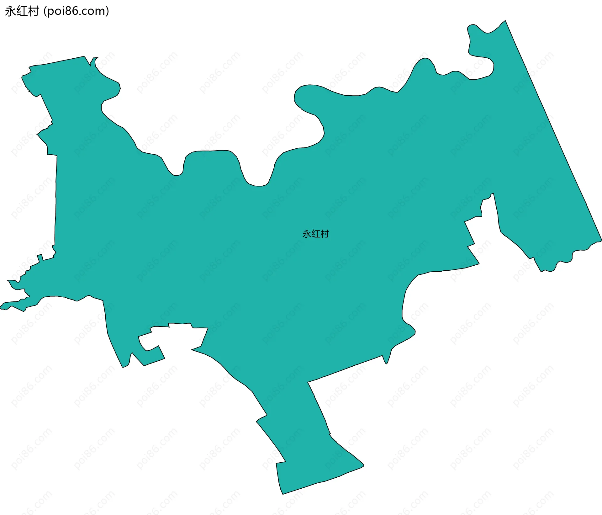 永红村边界地图