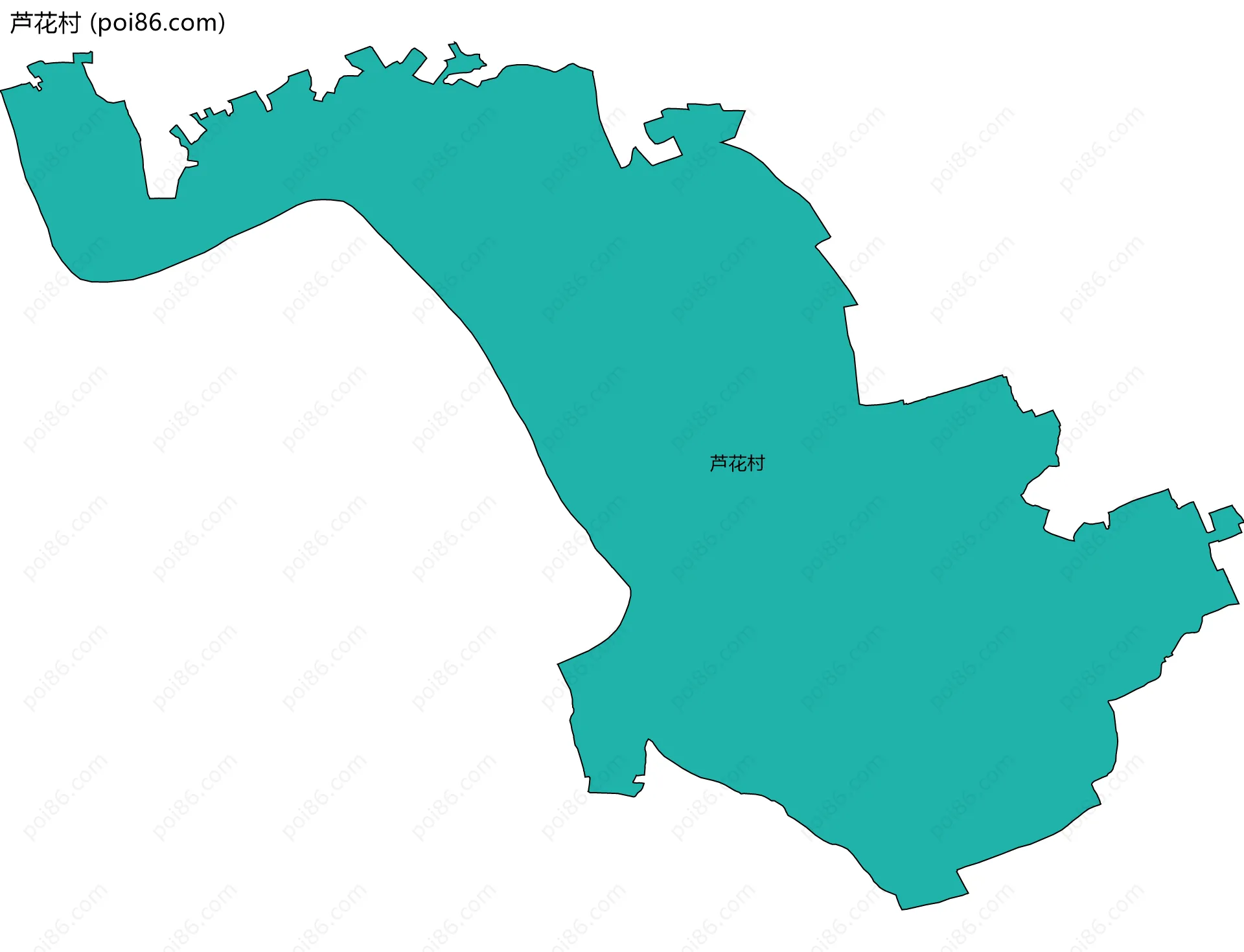 芦花村边界地图