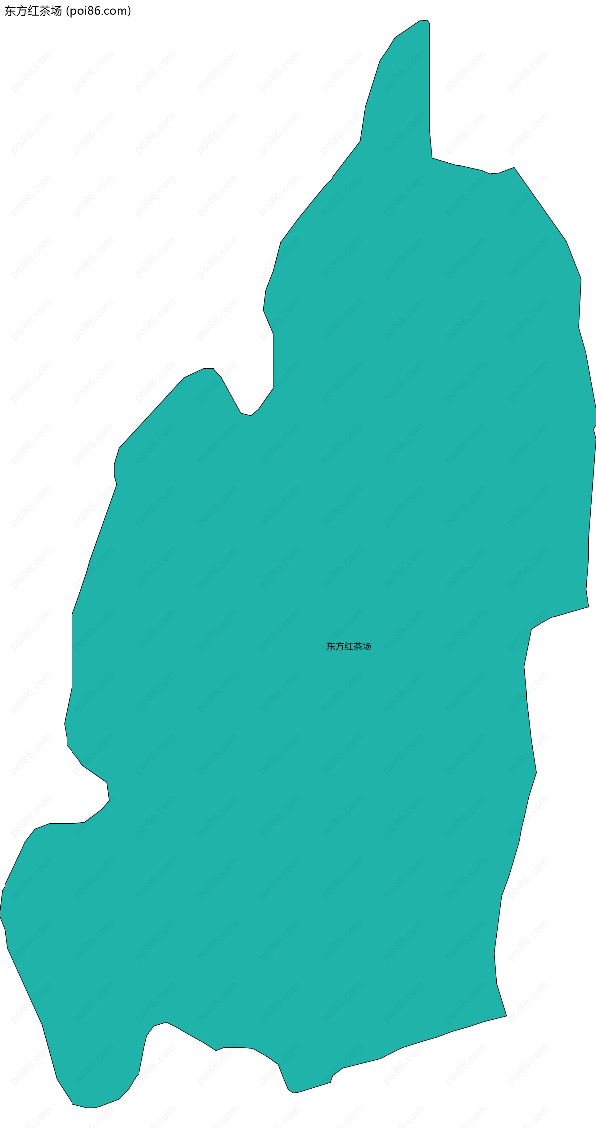 东方红茶场边界地图