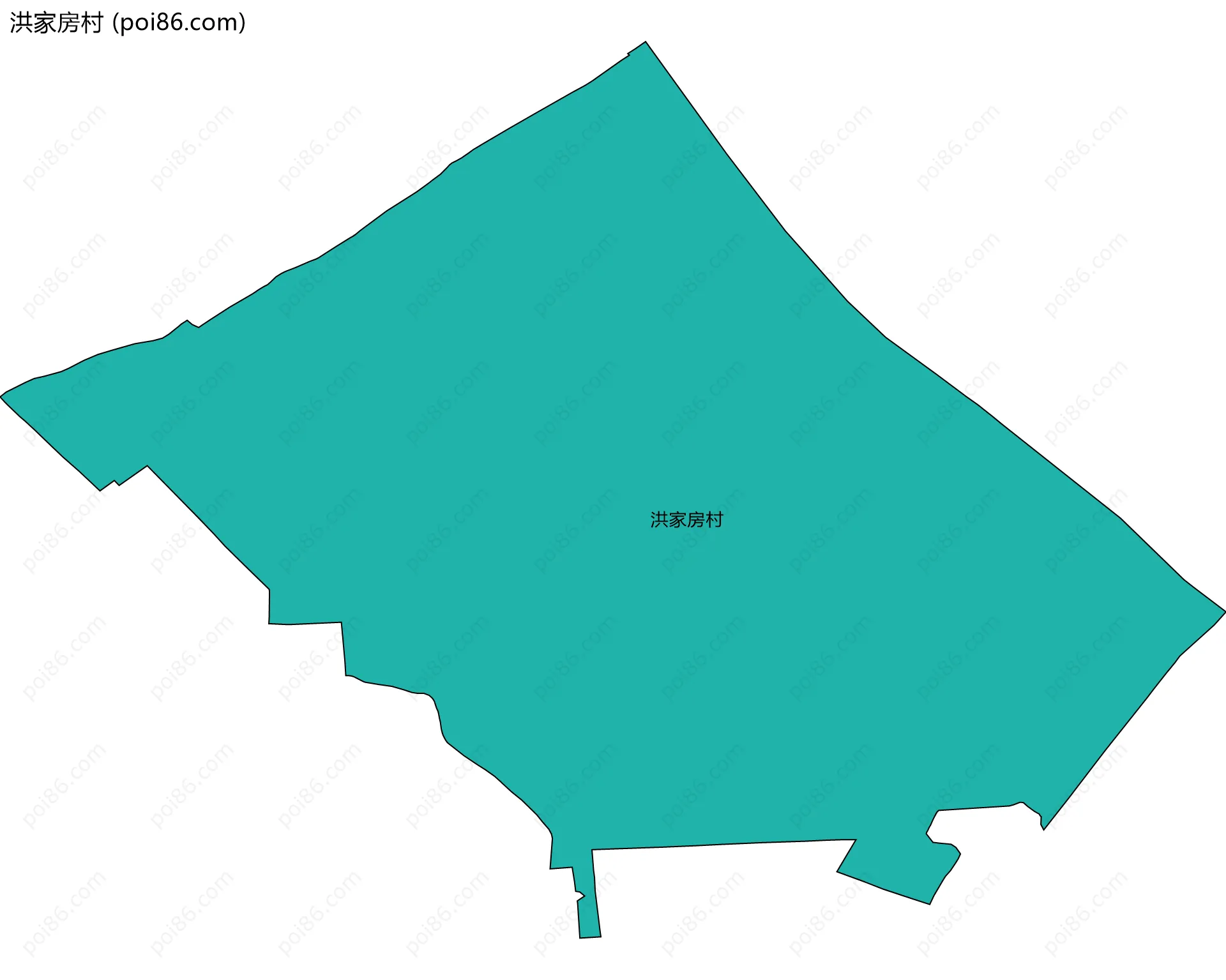 洪家房村边界地图