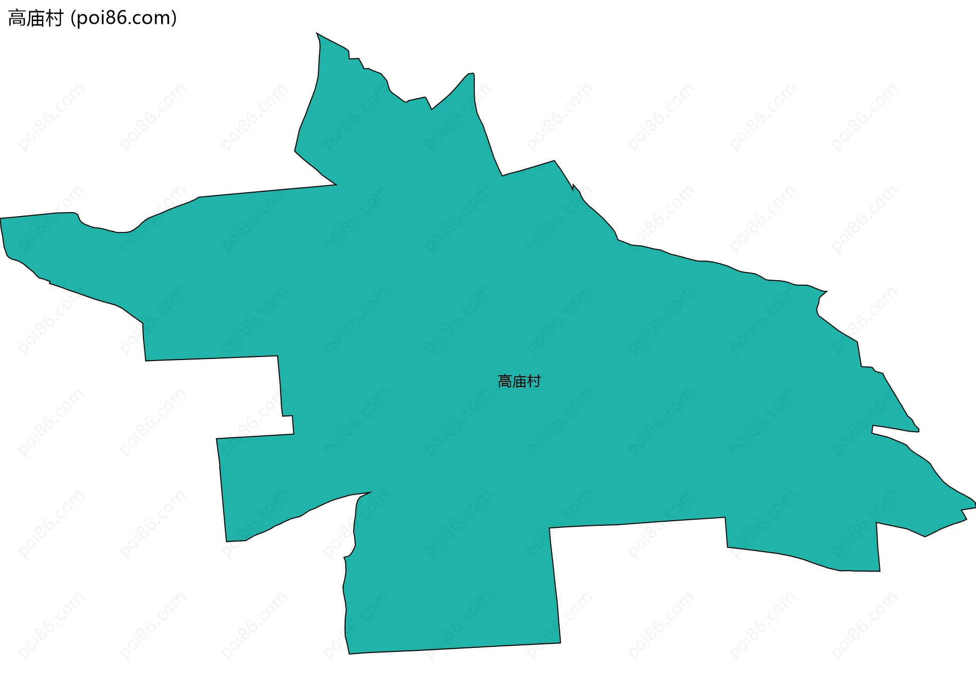 高庙村边界地图