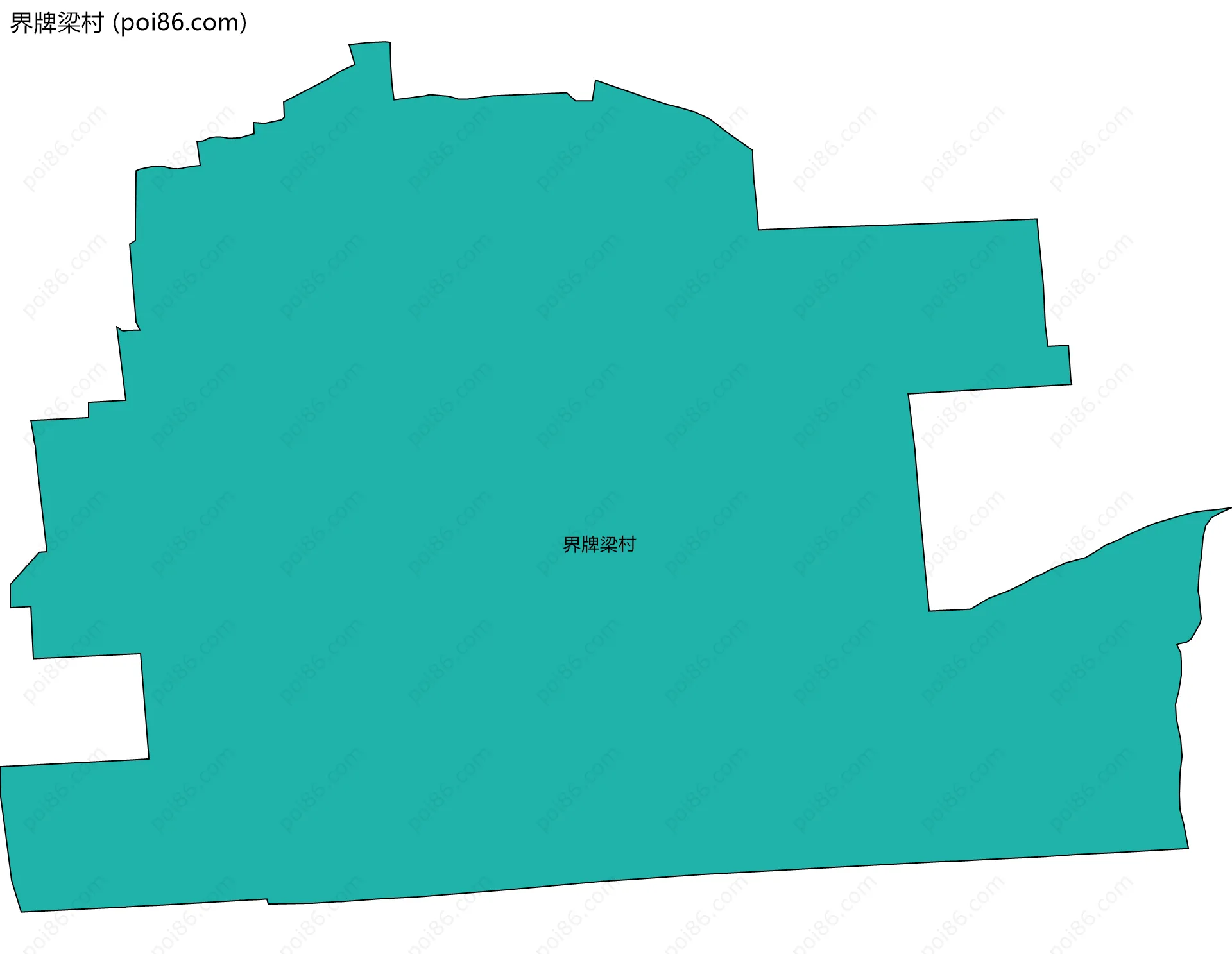 界牌梁村边界地图