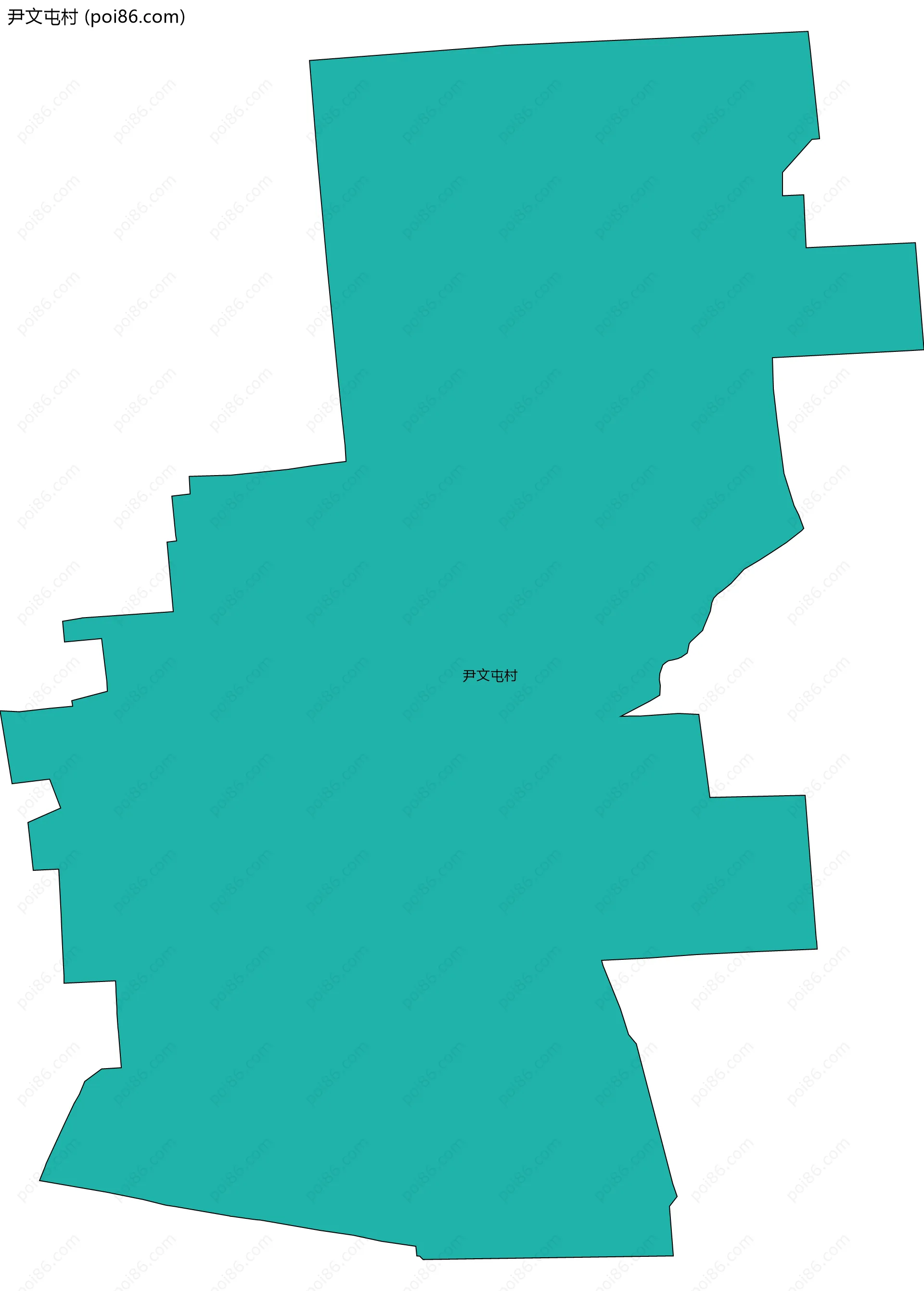 尹文屯村边界地图