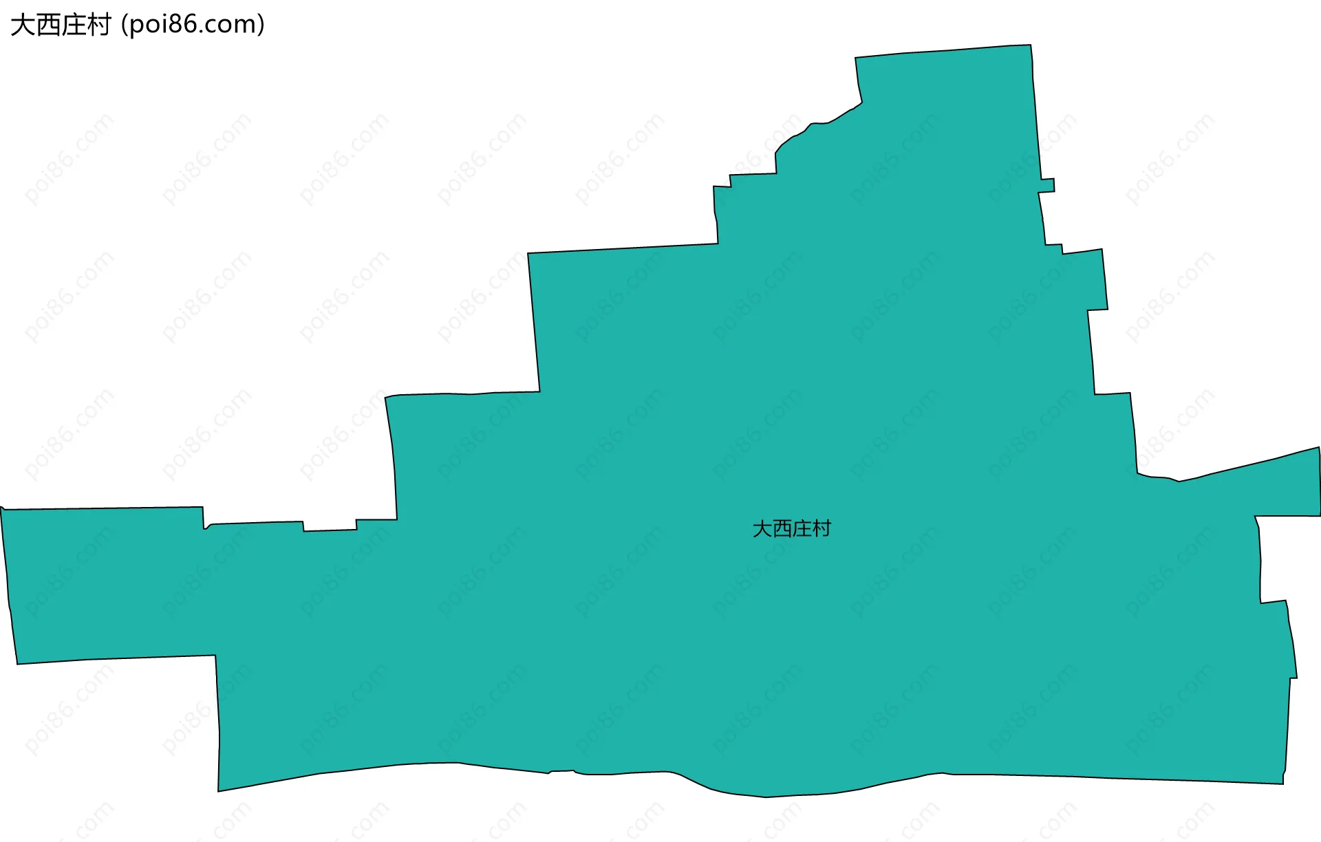 大西庄村边界地图