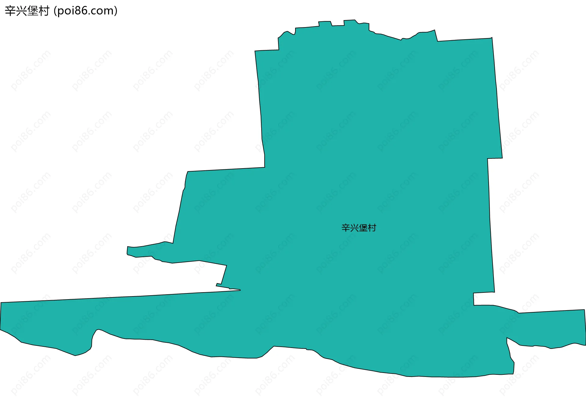 辛兴堡村边界地图