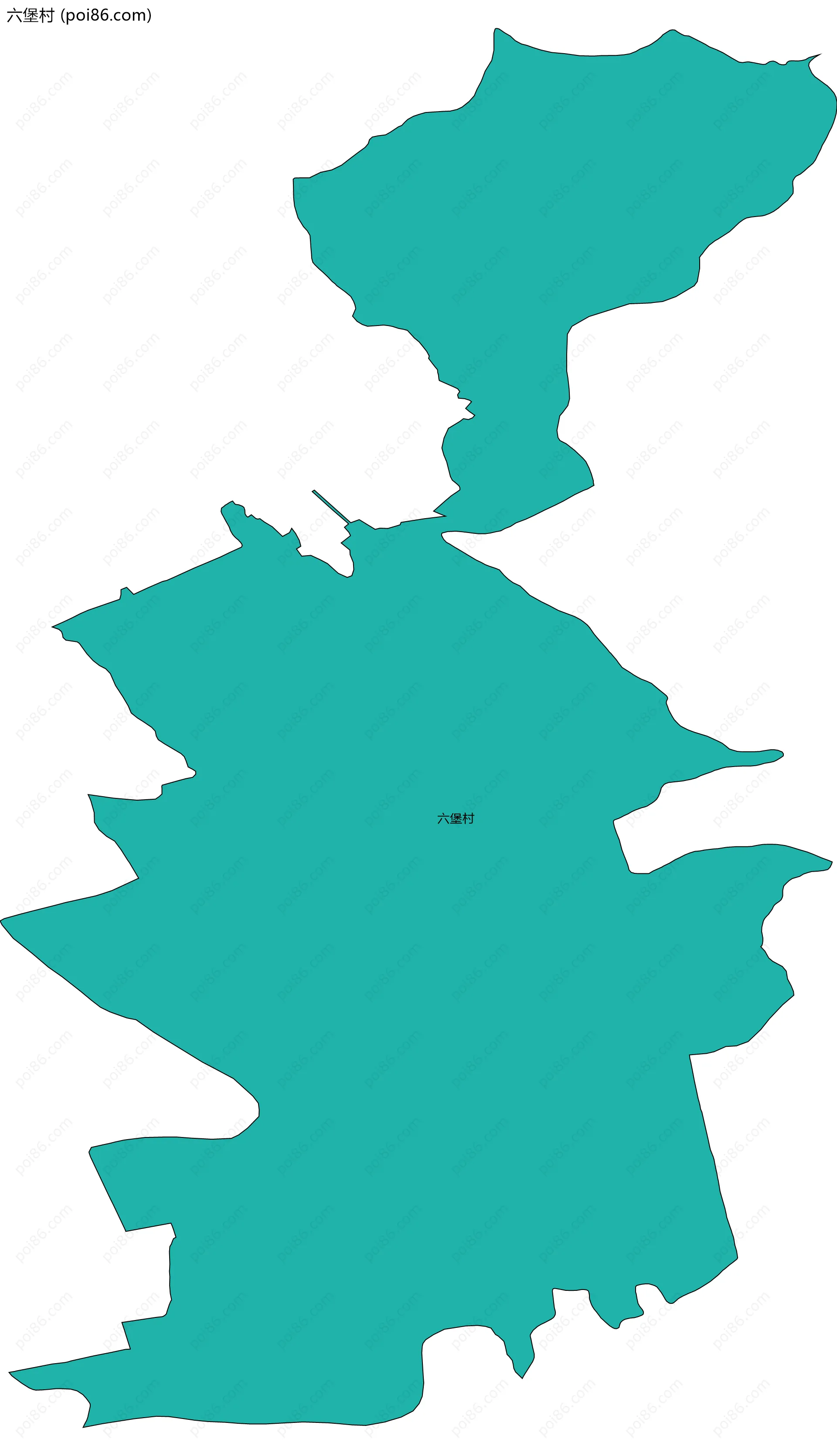 六堡村边界地图