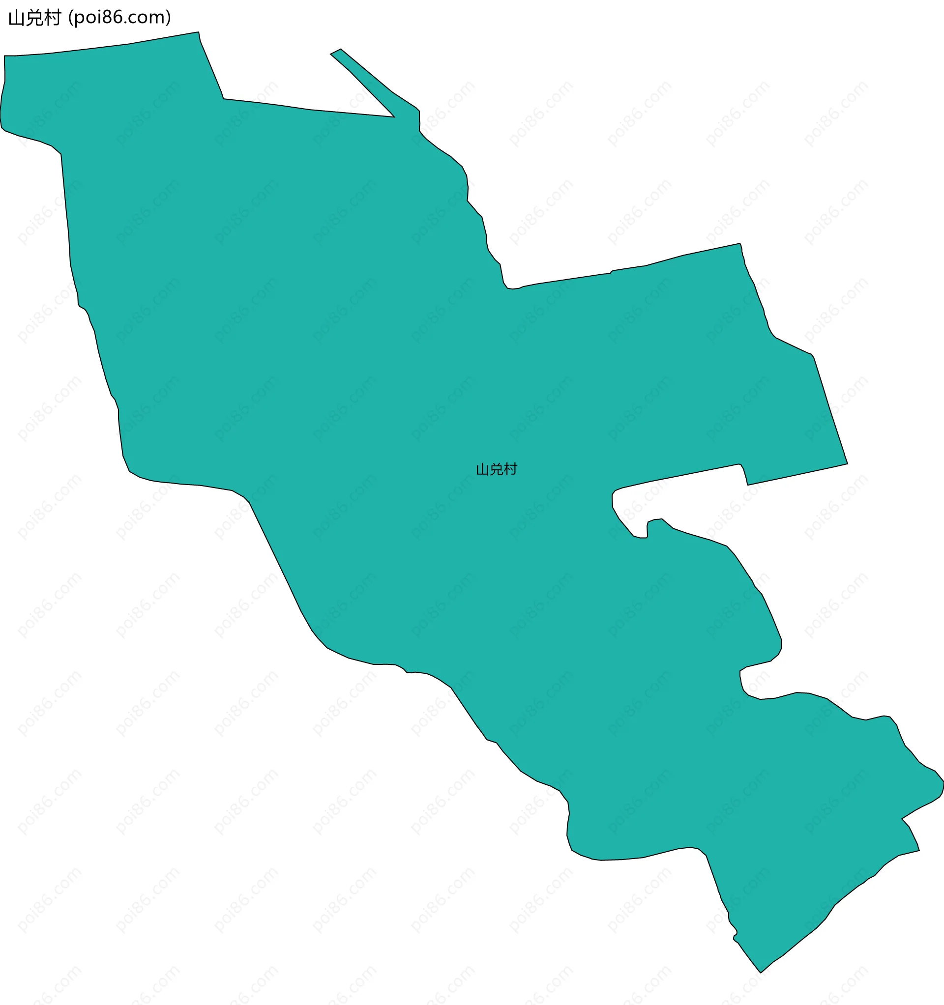 山兑村边界地图