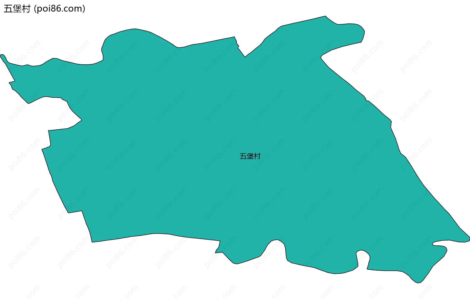 五堡村边界地图