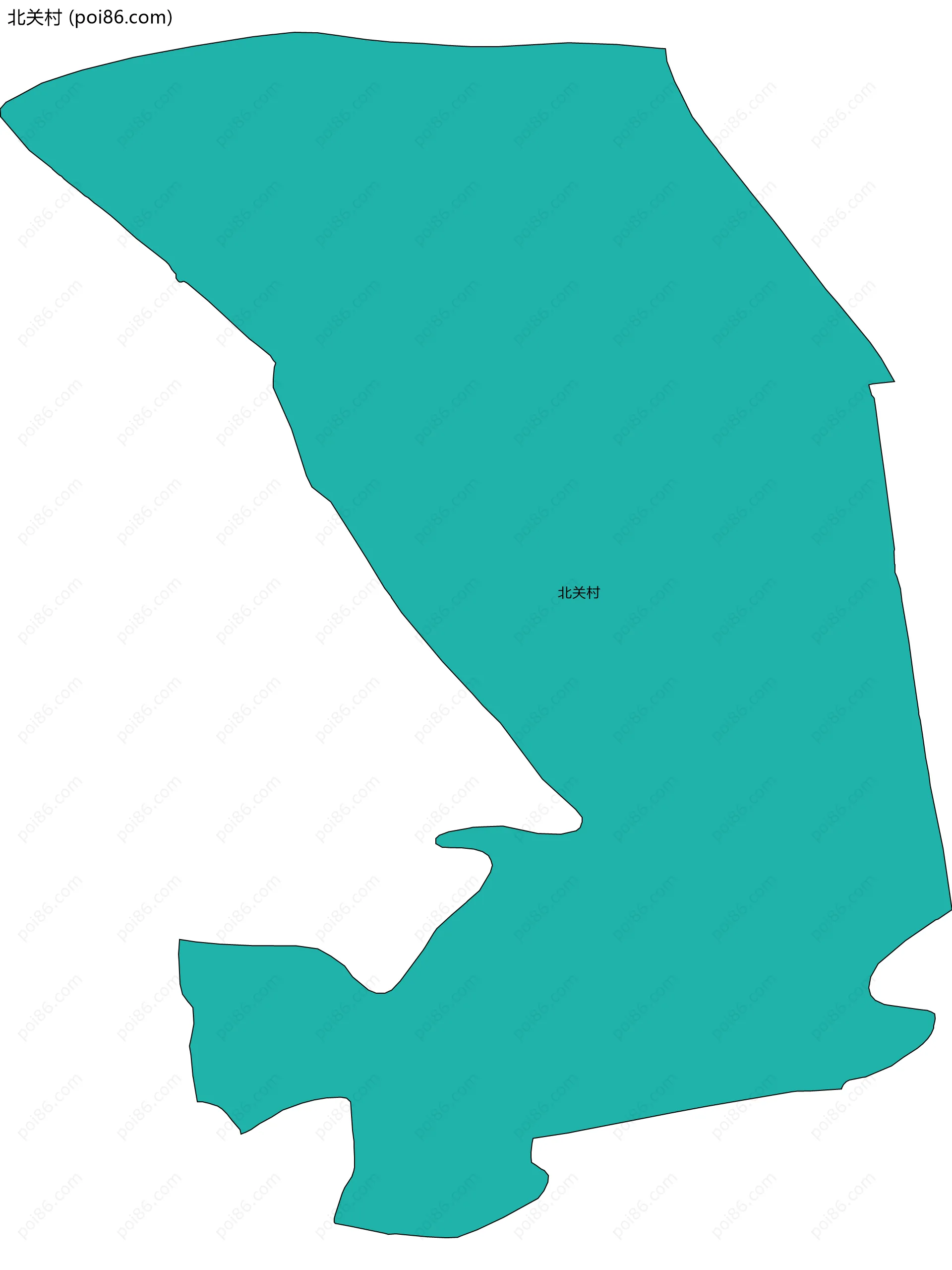 北关村边界地图