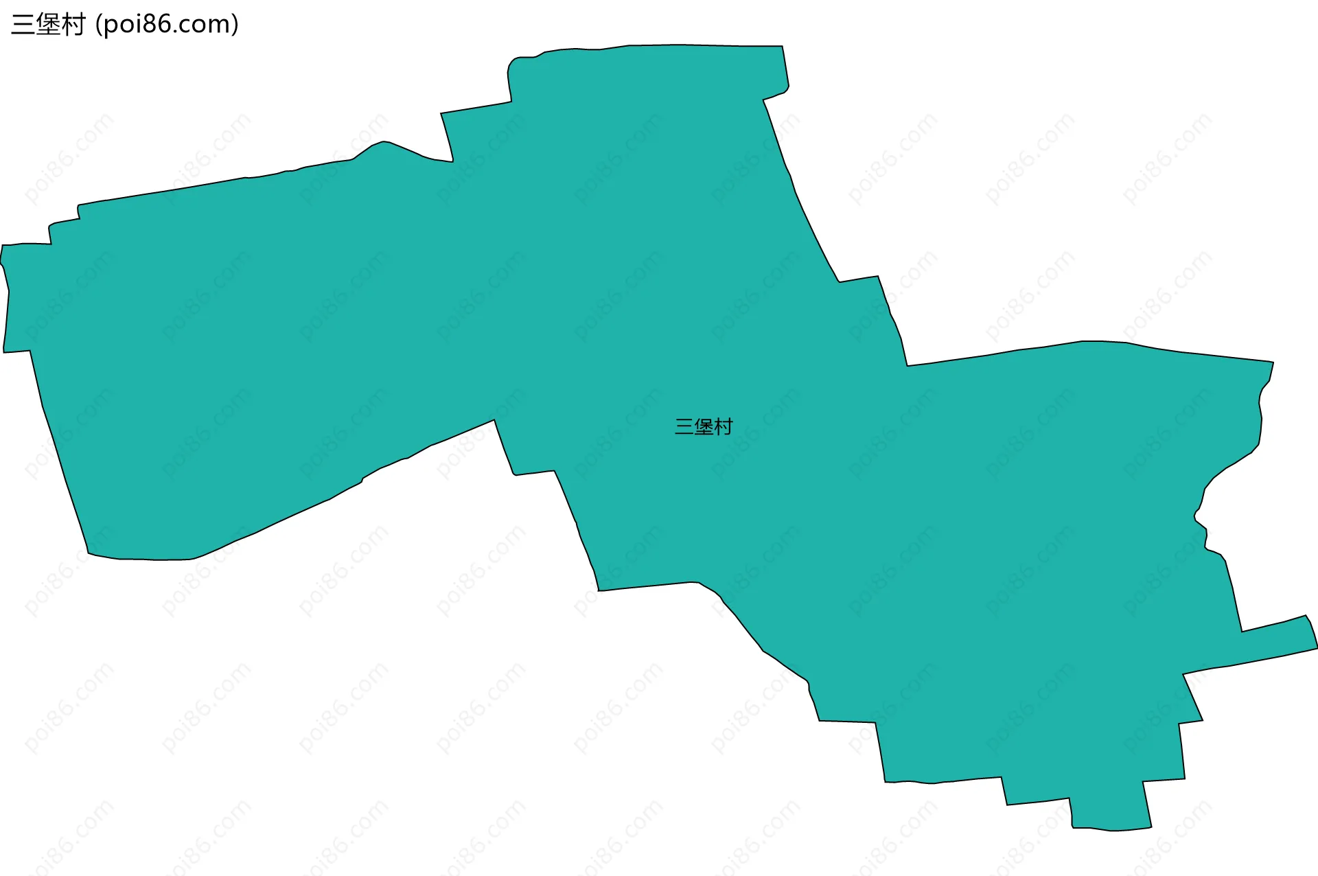 三堡村边界地图