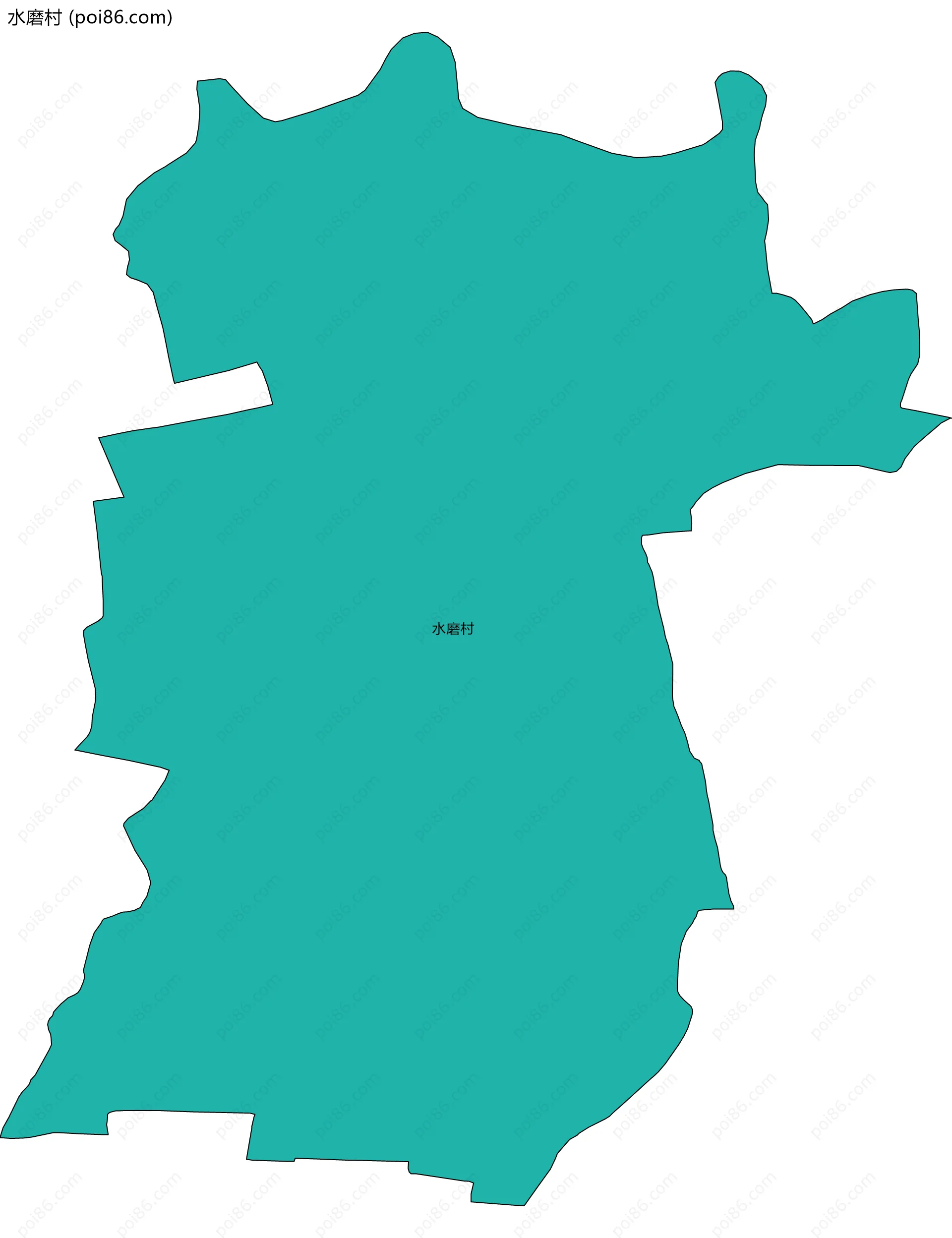 水磨村边界地图