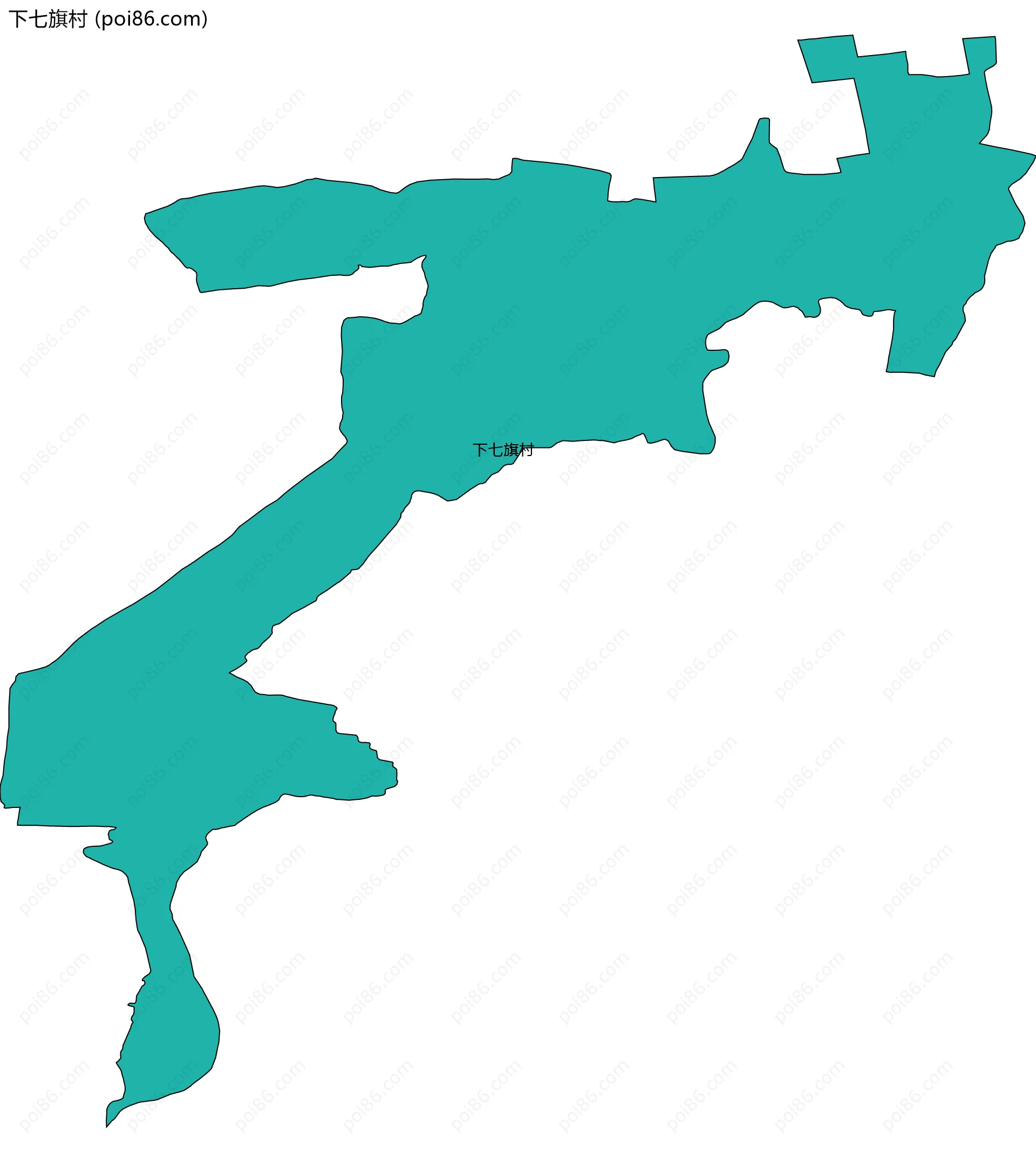 下七旗村边界地图
