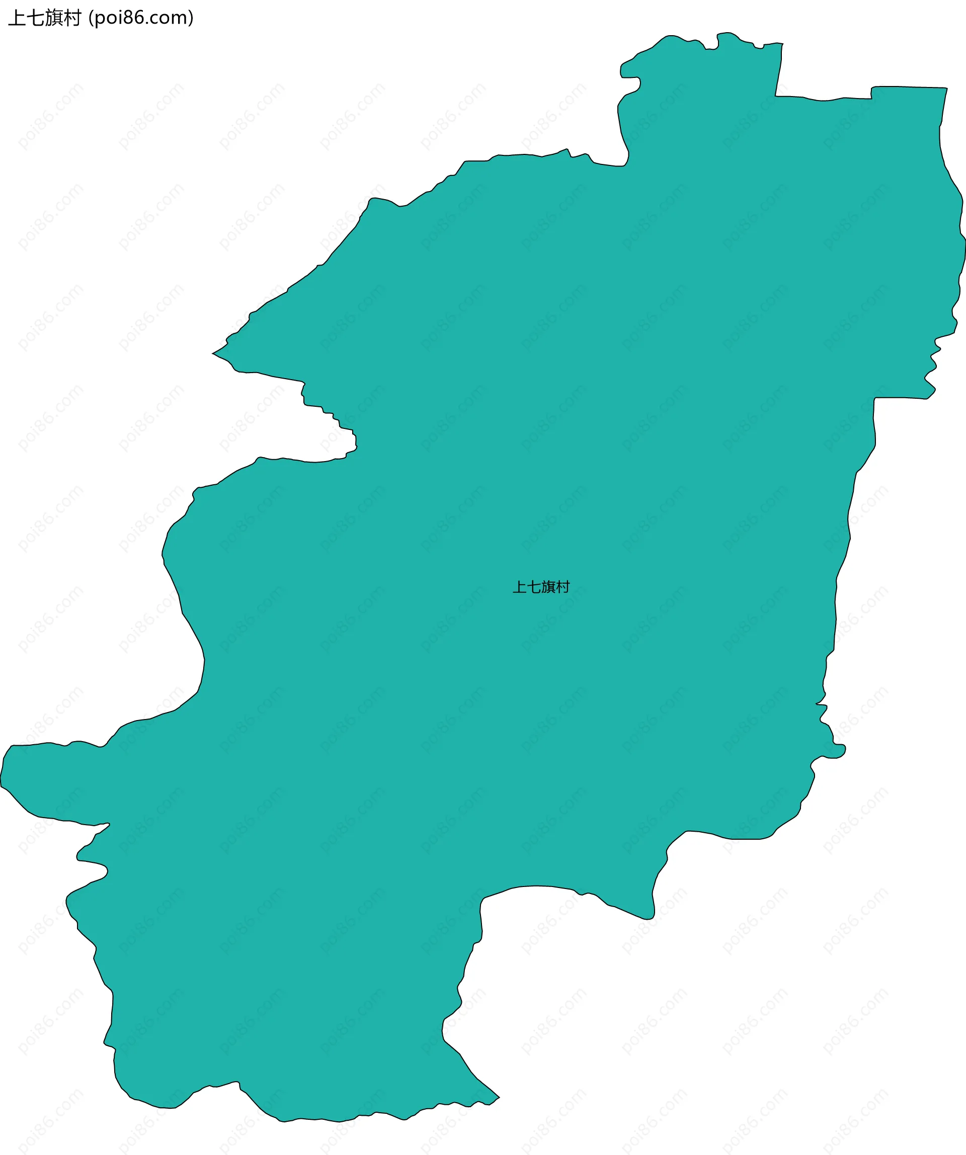 上七旗村边界地图