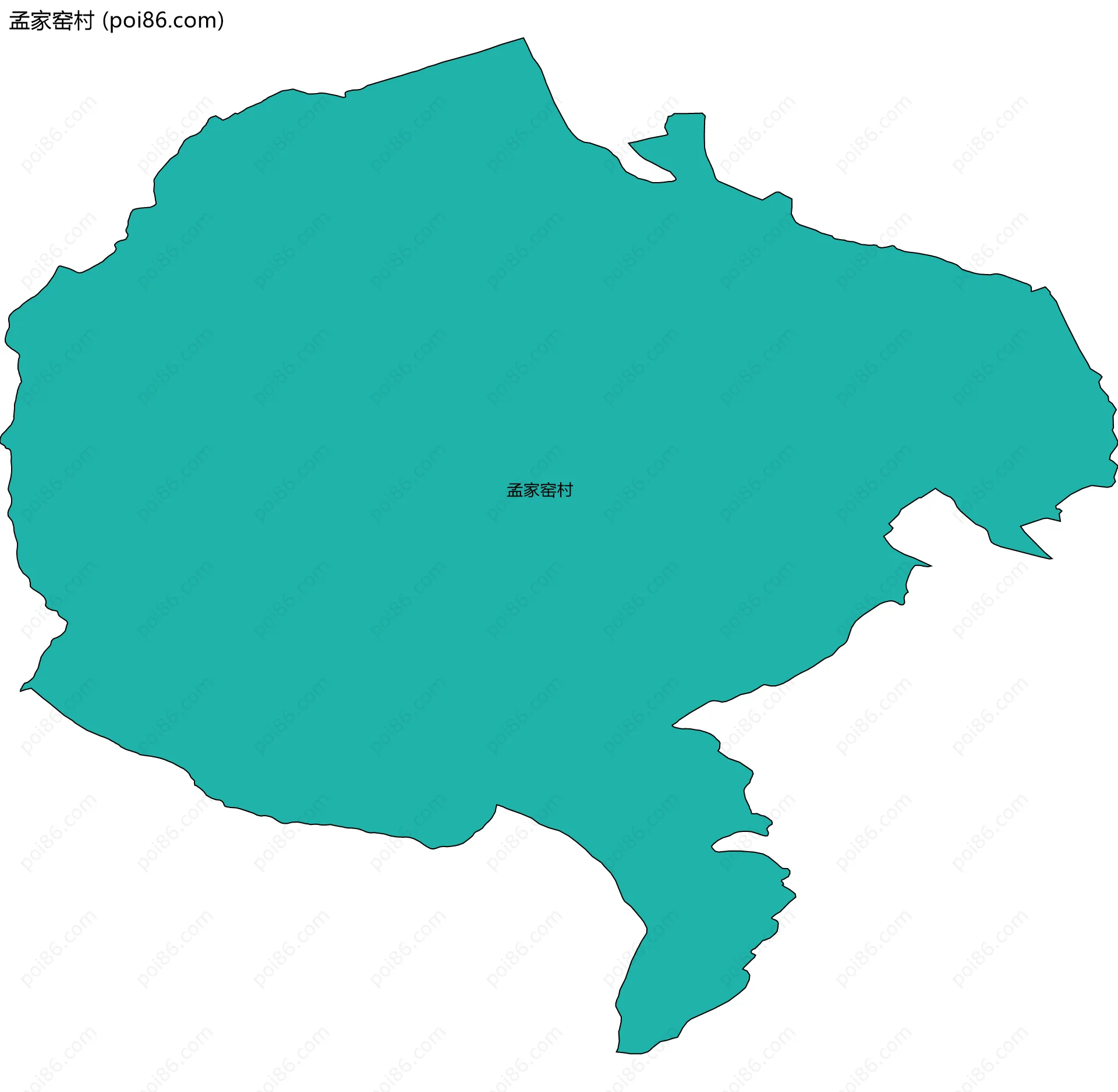 孟家窑村边界地图