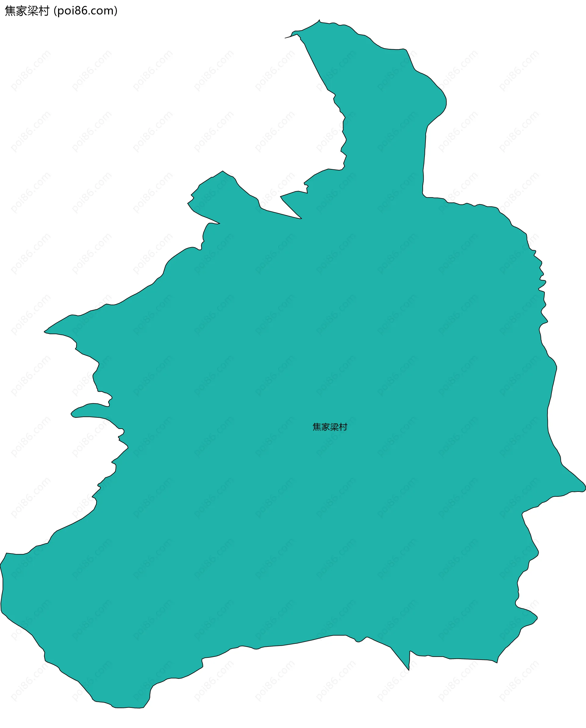 焦家梁村边界地图