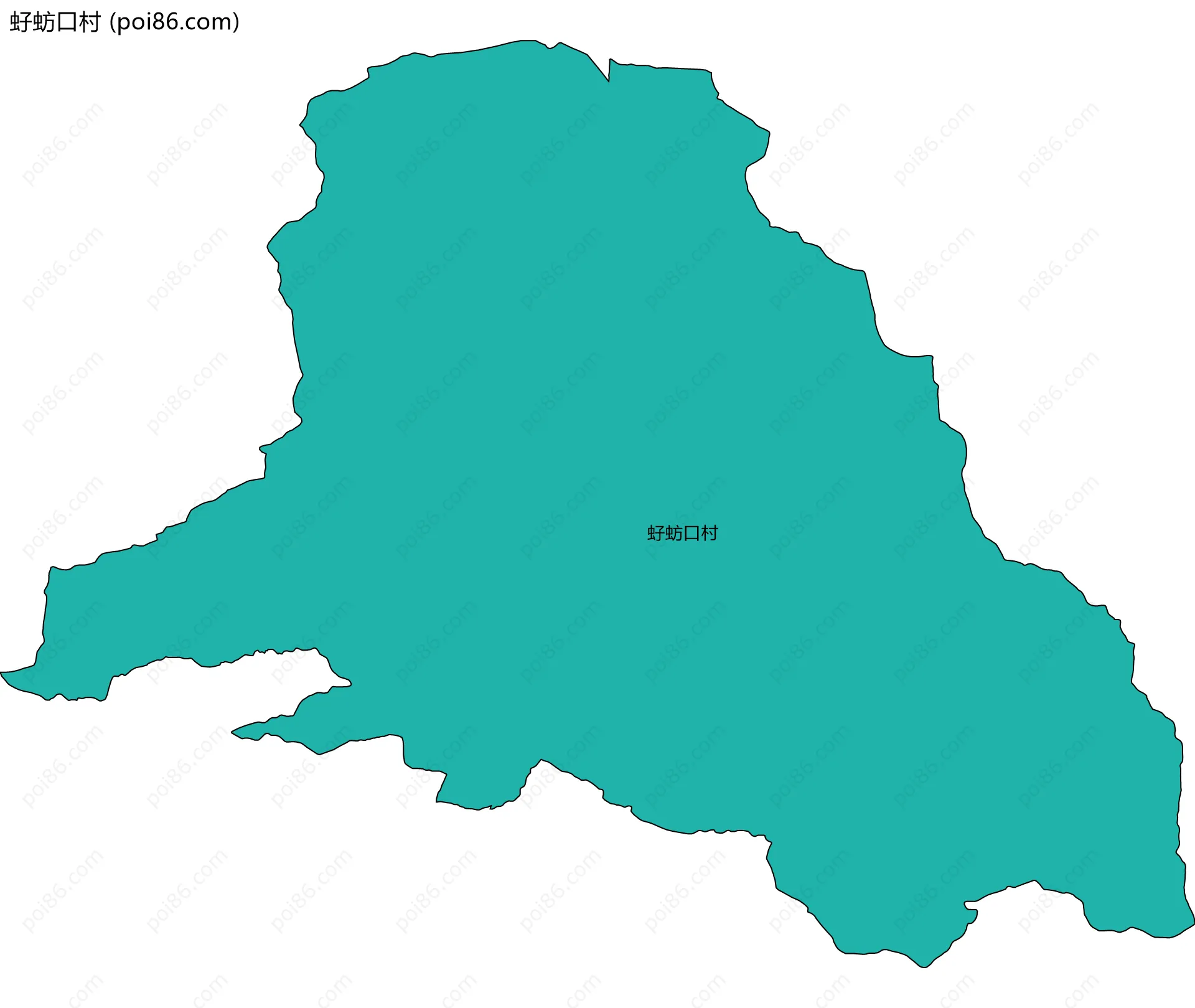 虸蚄口村边界地图