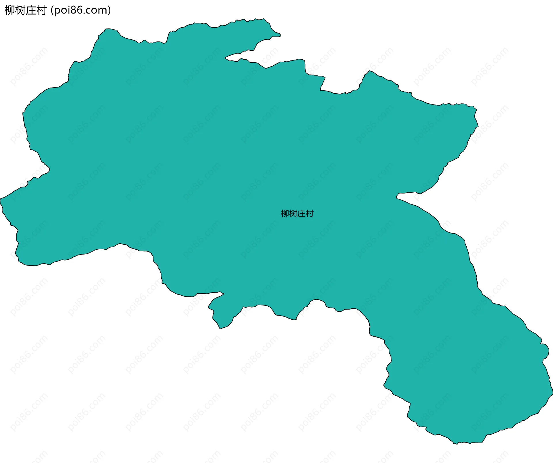 柳树庄村边界地图