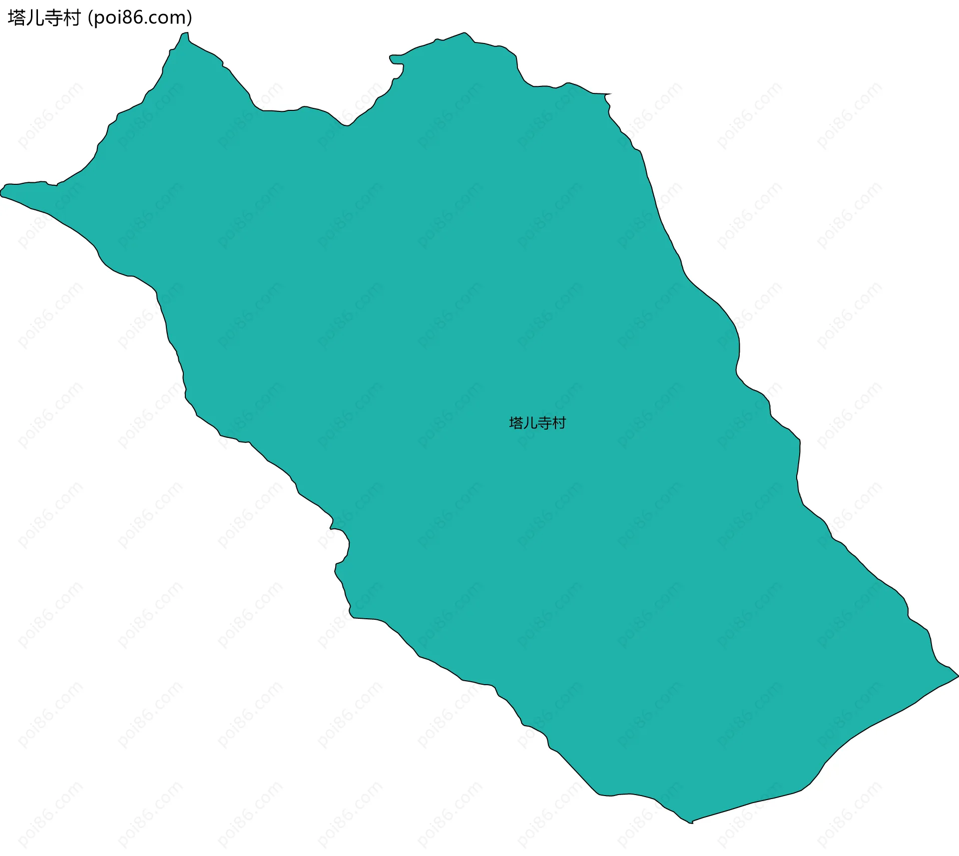 塔儿寺村边界地图