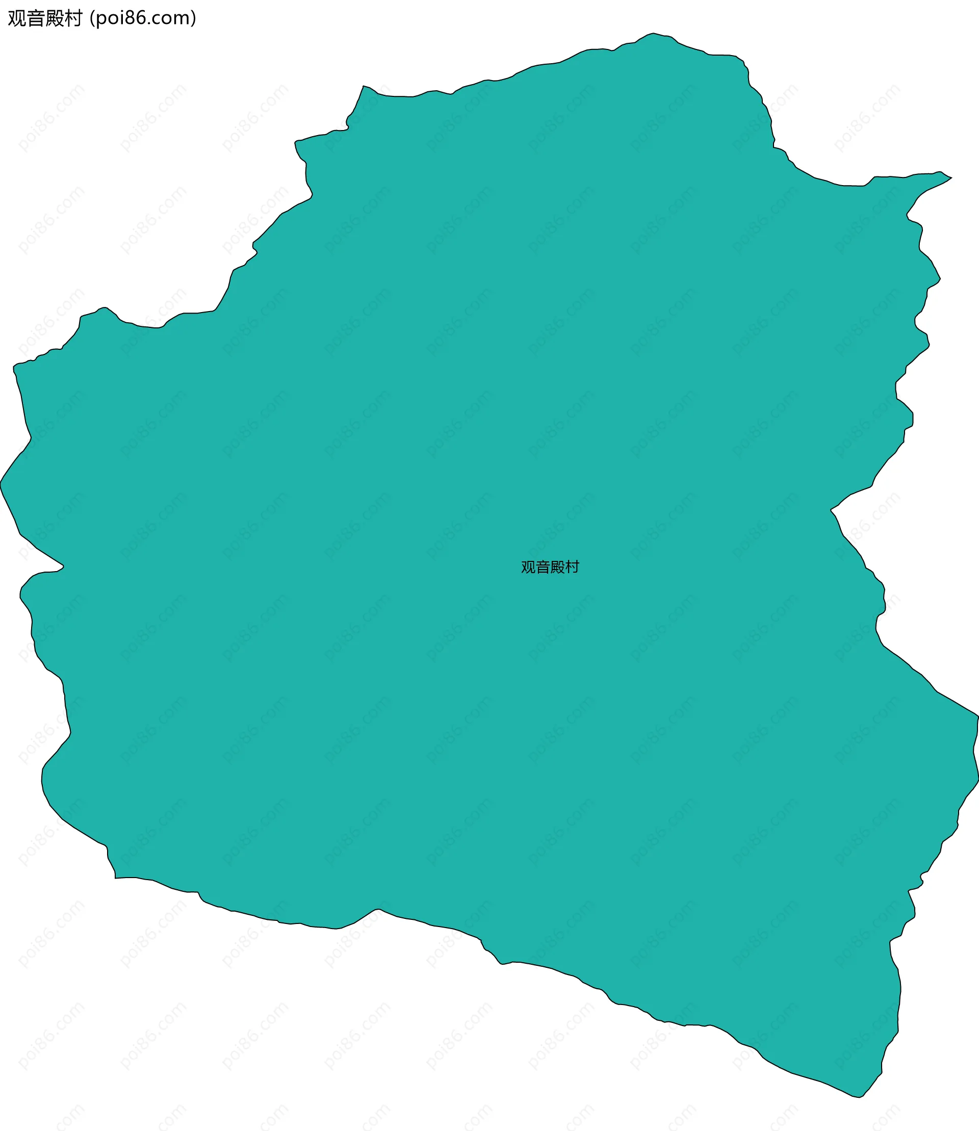 观音殿村边界地图