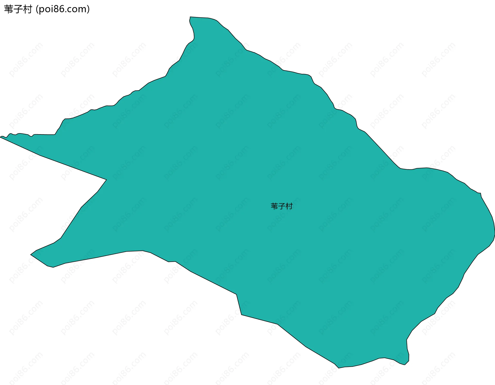 苇子村边界地图