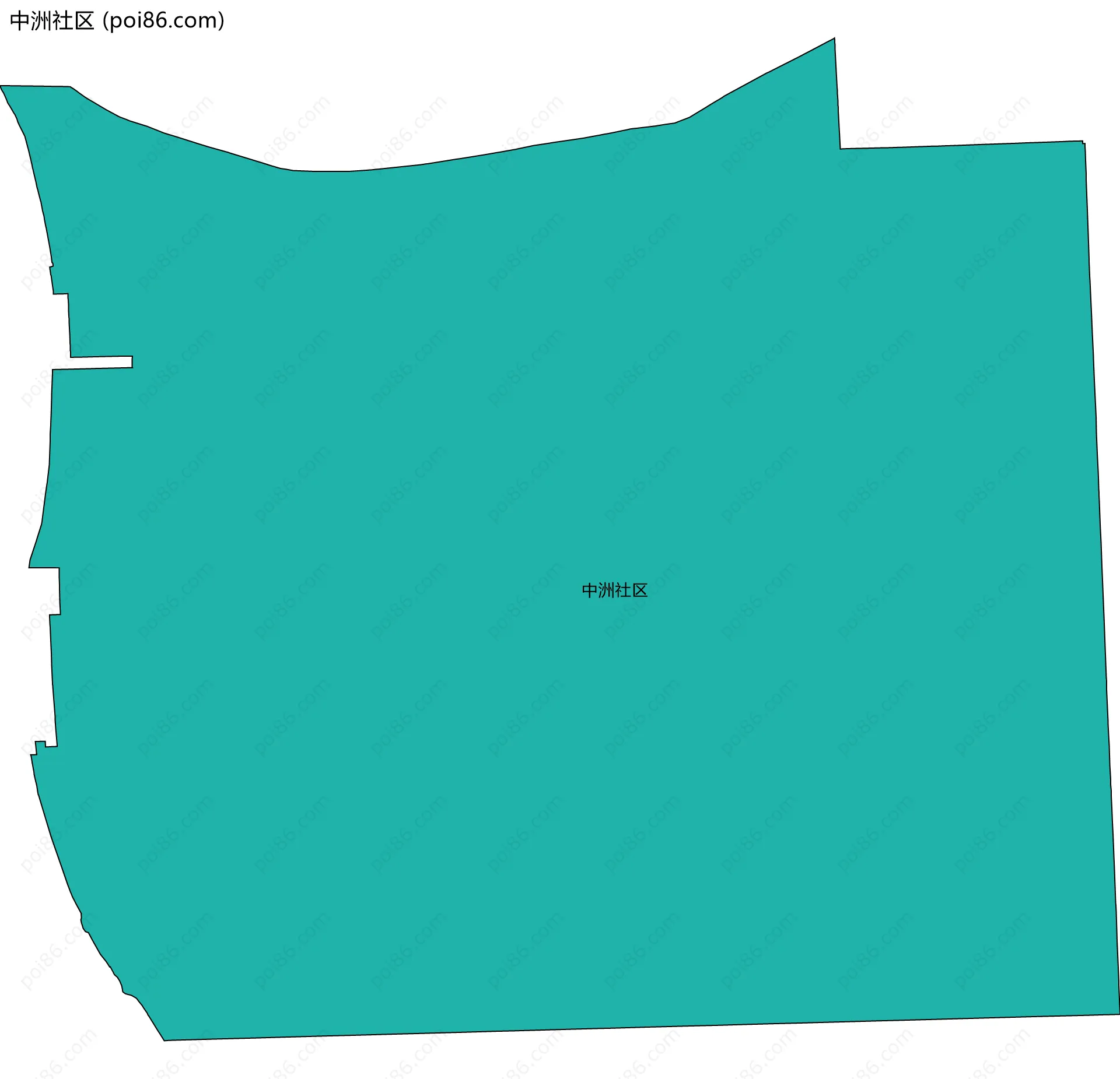 中洲社区边界地图