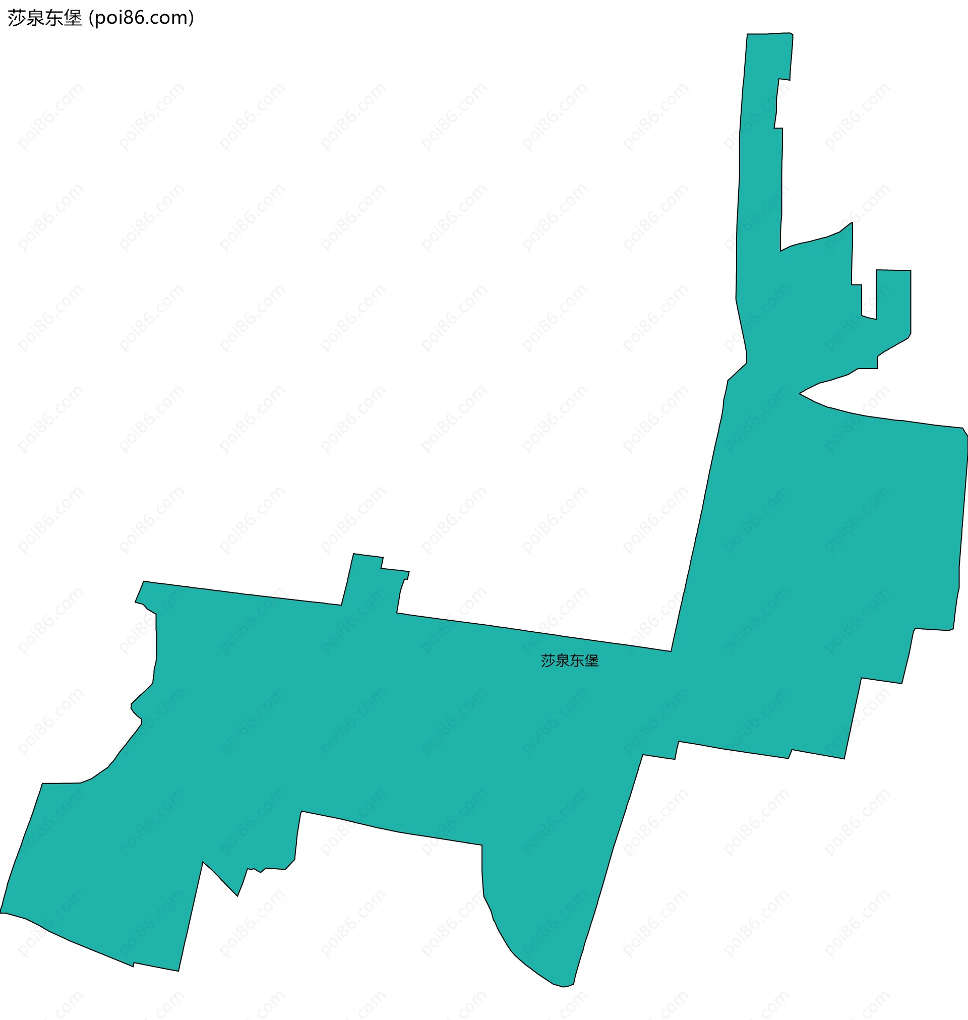 莎泉东堡边界地图