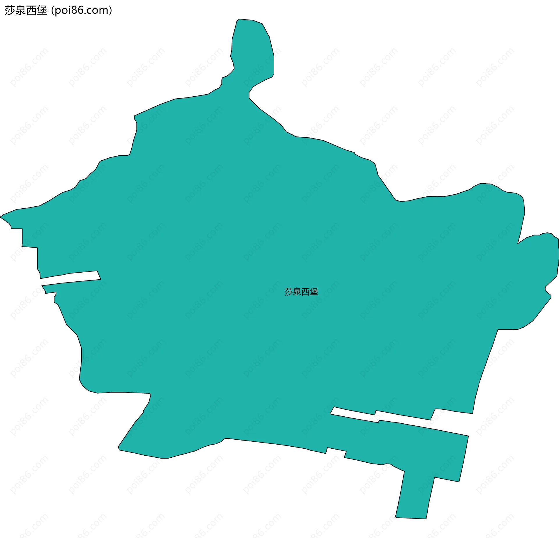 莎泉西堡边界地图