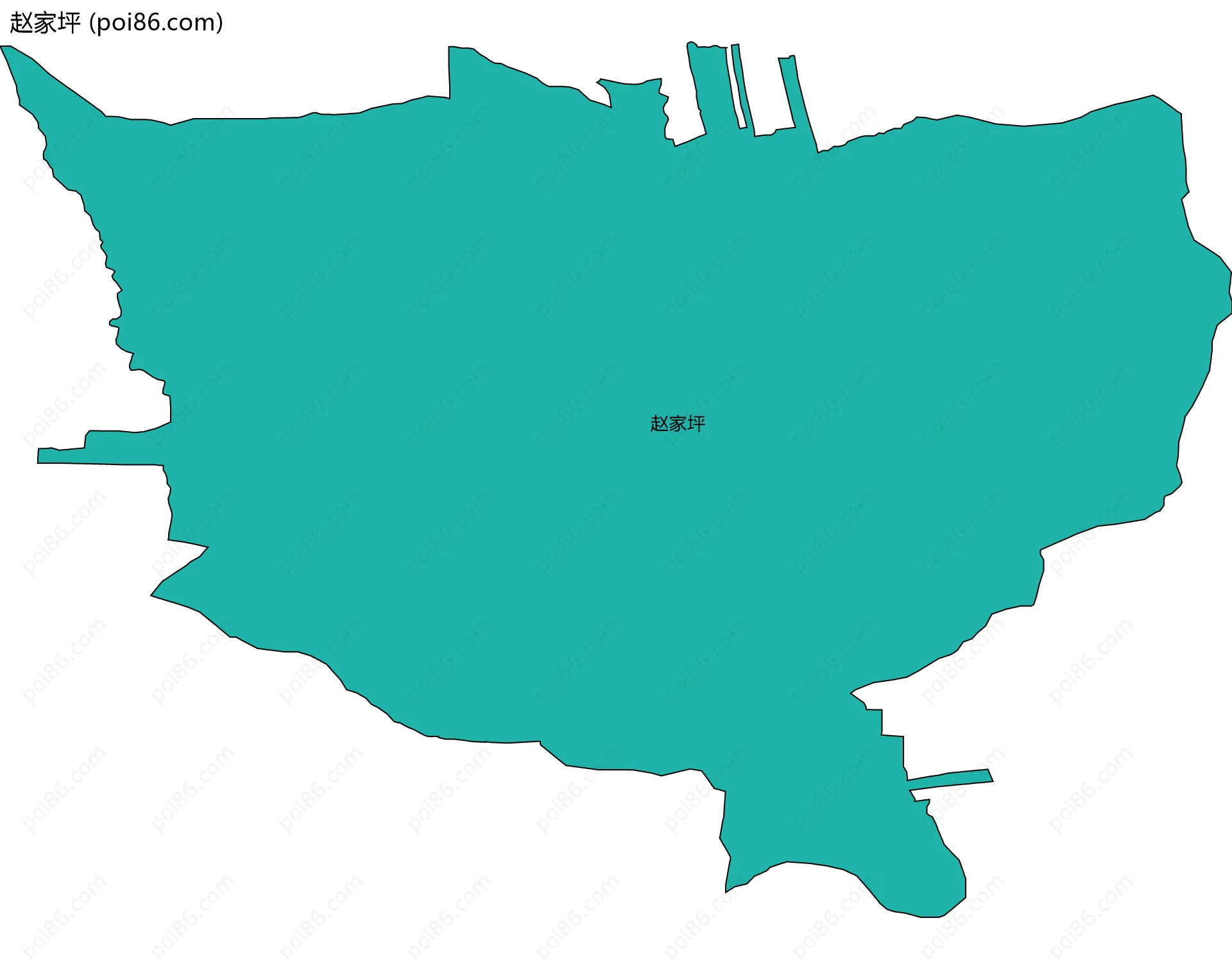赵家坪边界地图