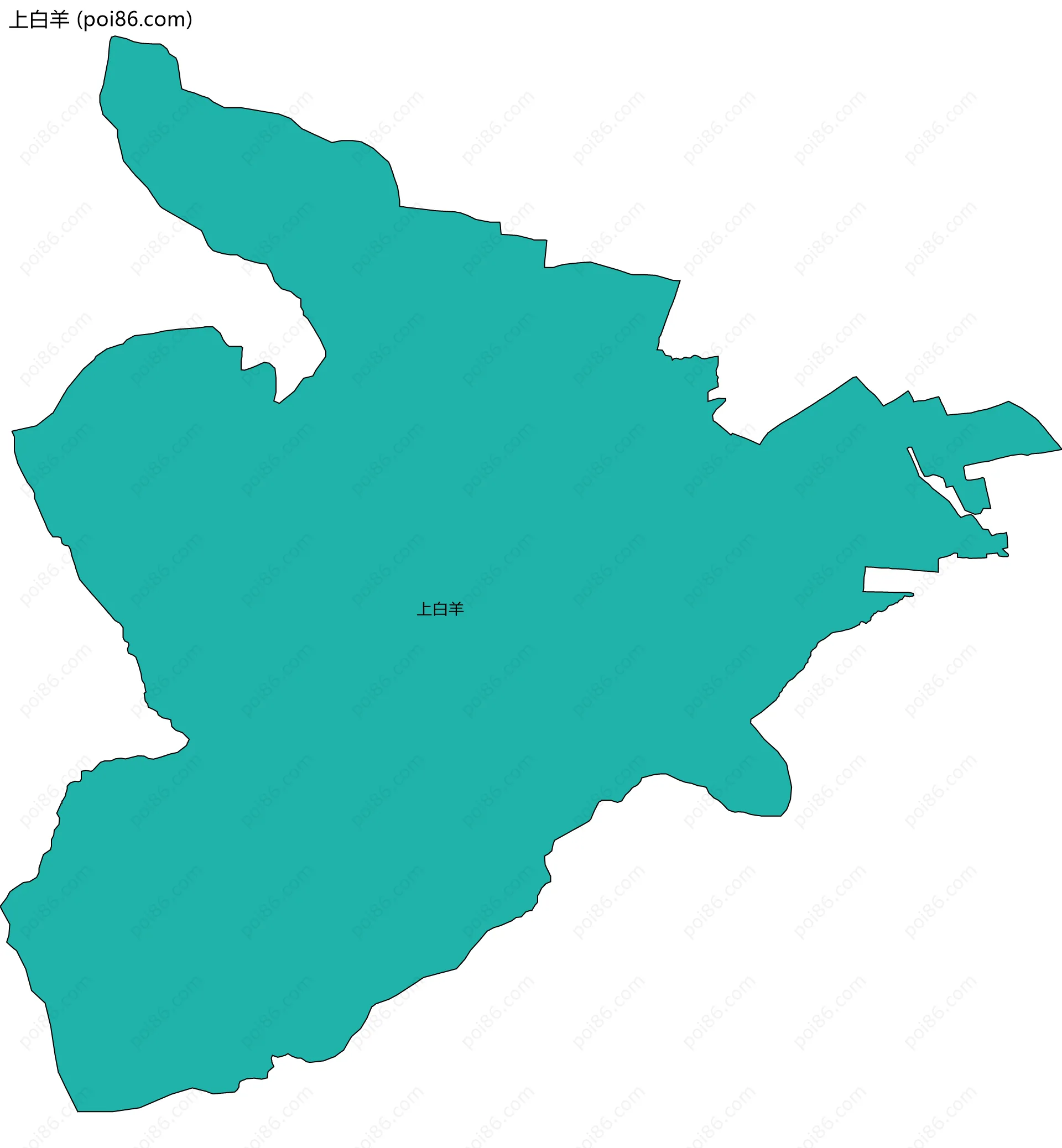 上白羊边界地图