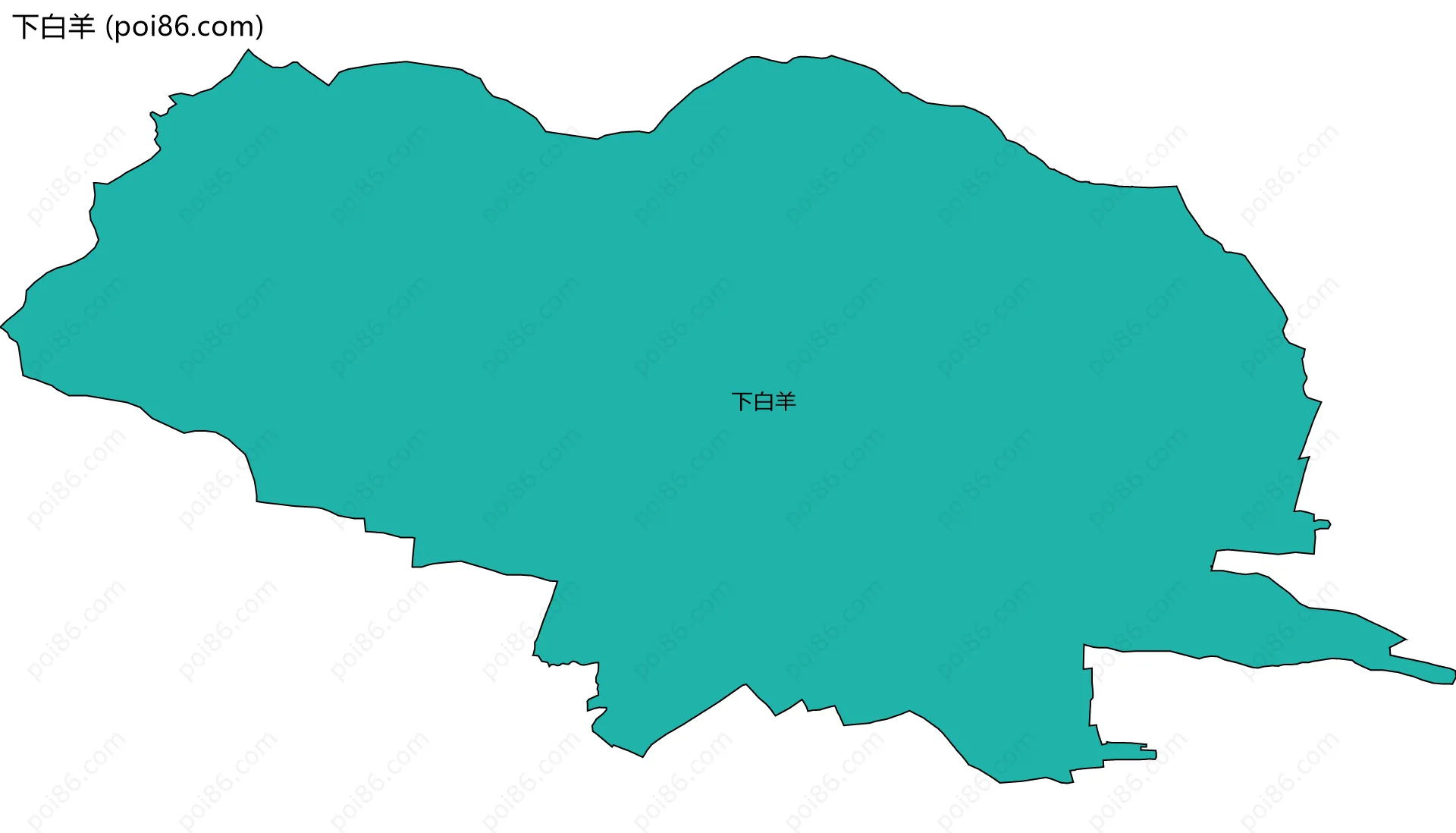 下白羊边界地图