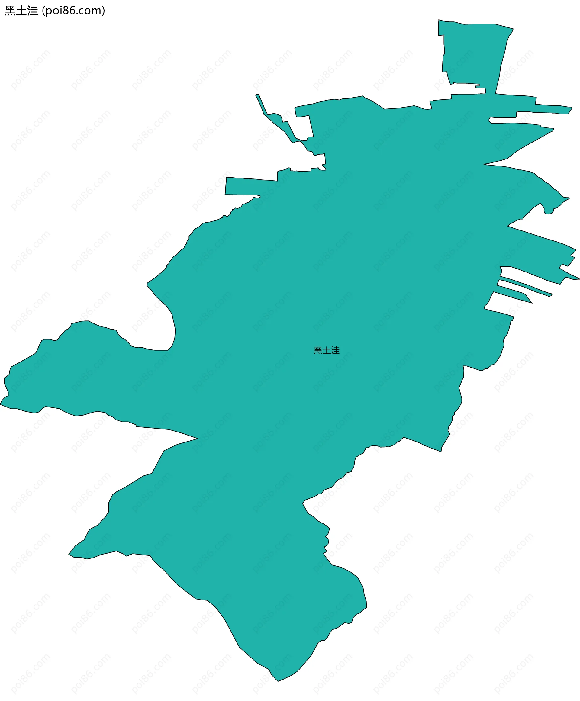 黑土洼边界地图