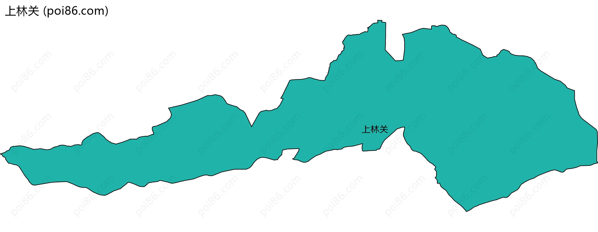 上林关边界地图