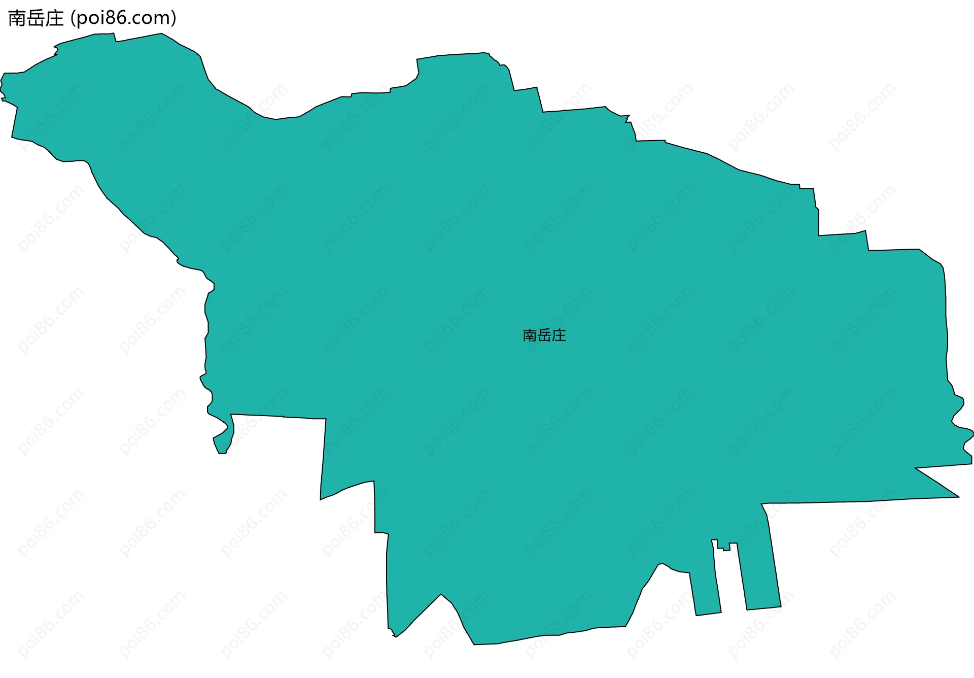 南岳庄边界地图