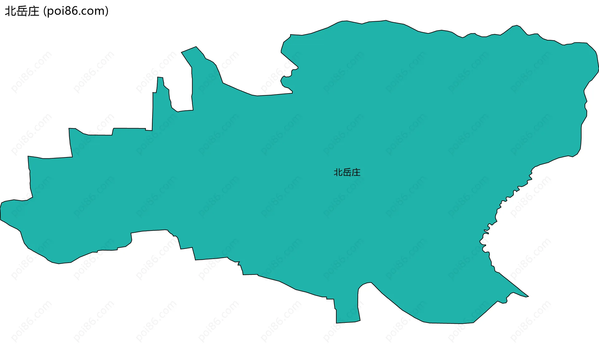 北岳庄边界地图