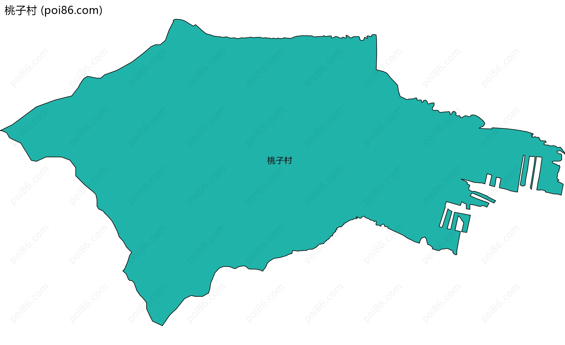 桃子村边界地图