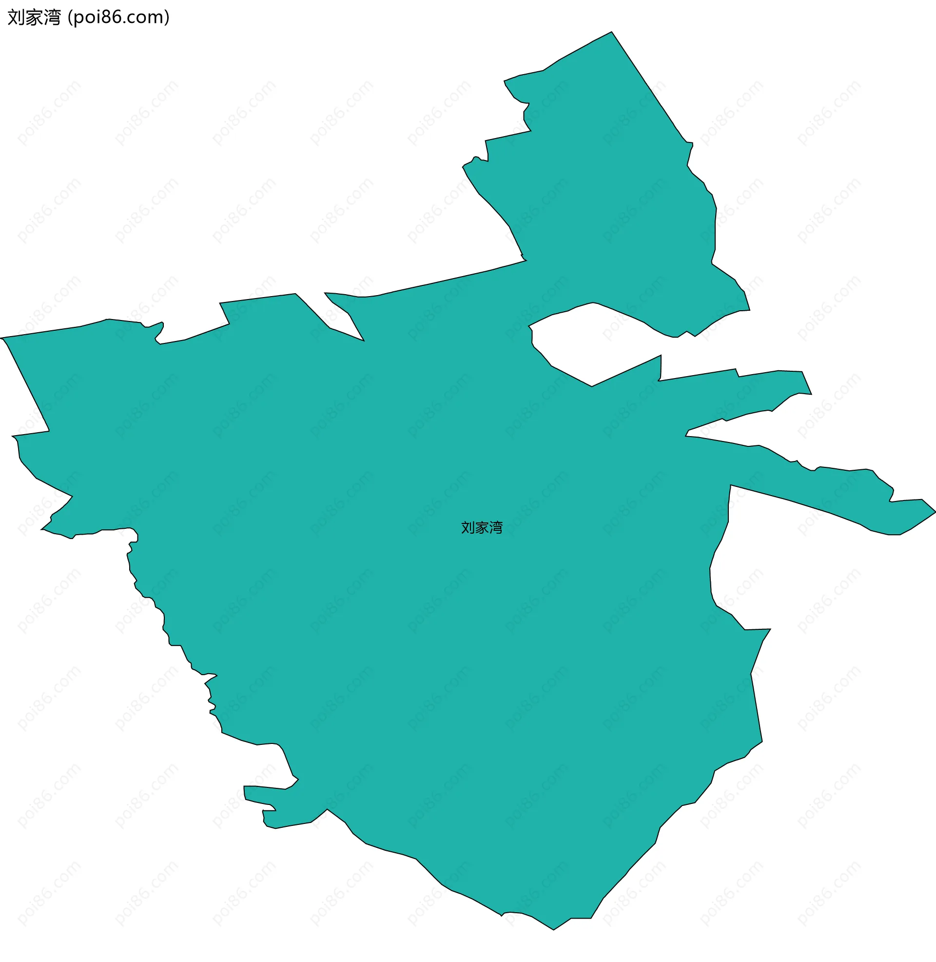 刘家湾边界地图