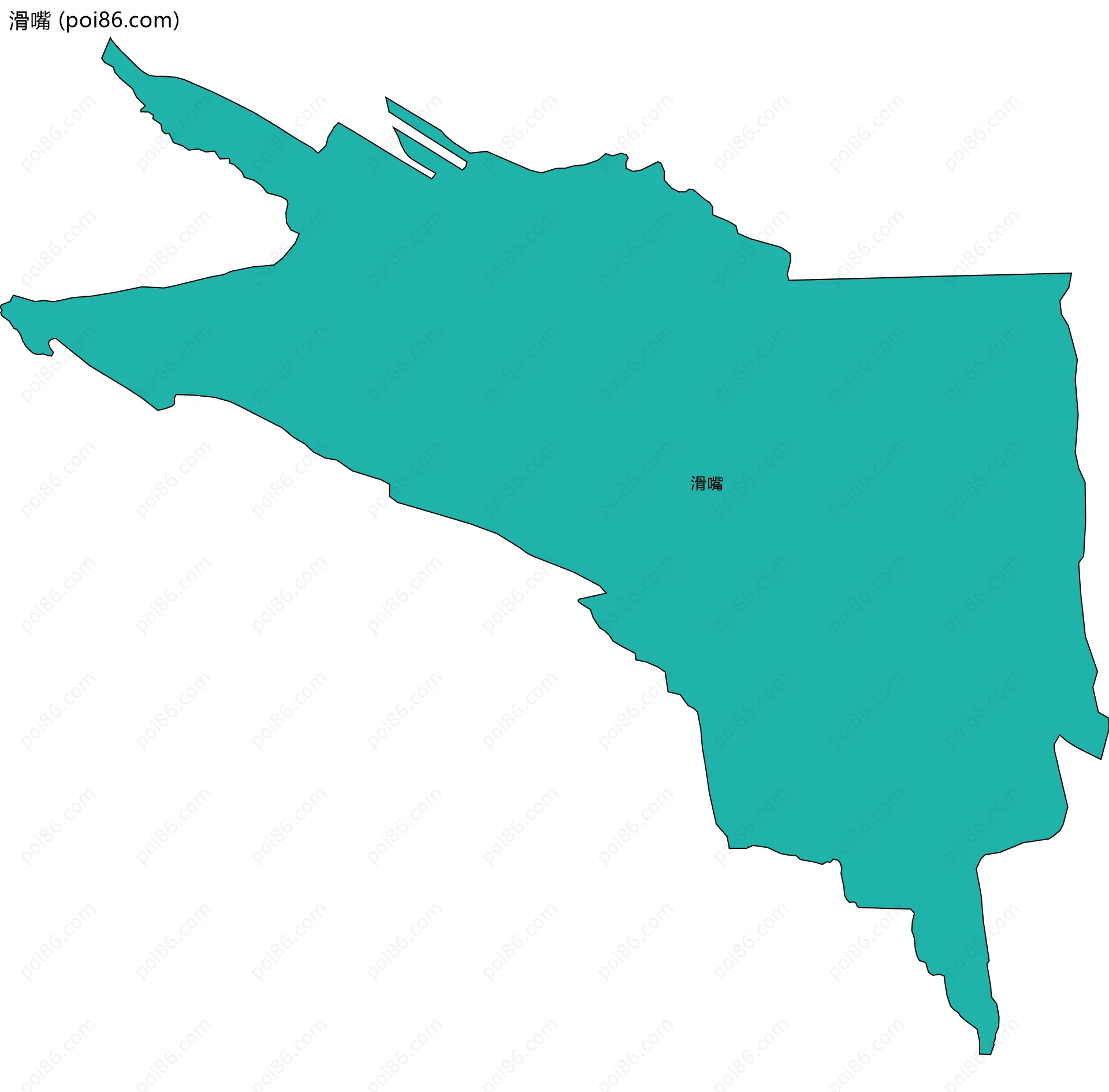 滑嘴边界地图