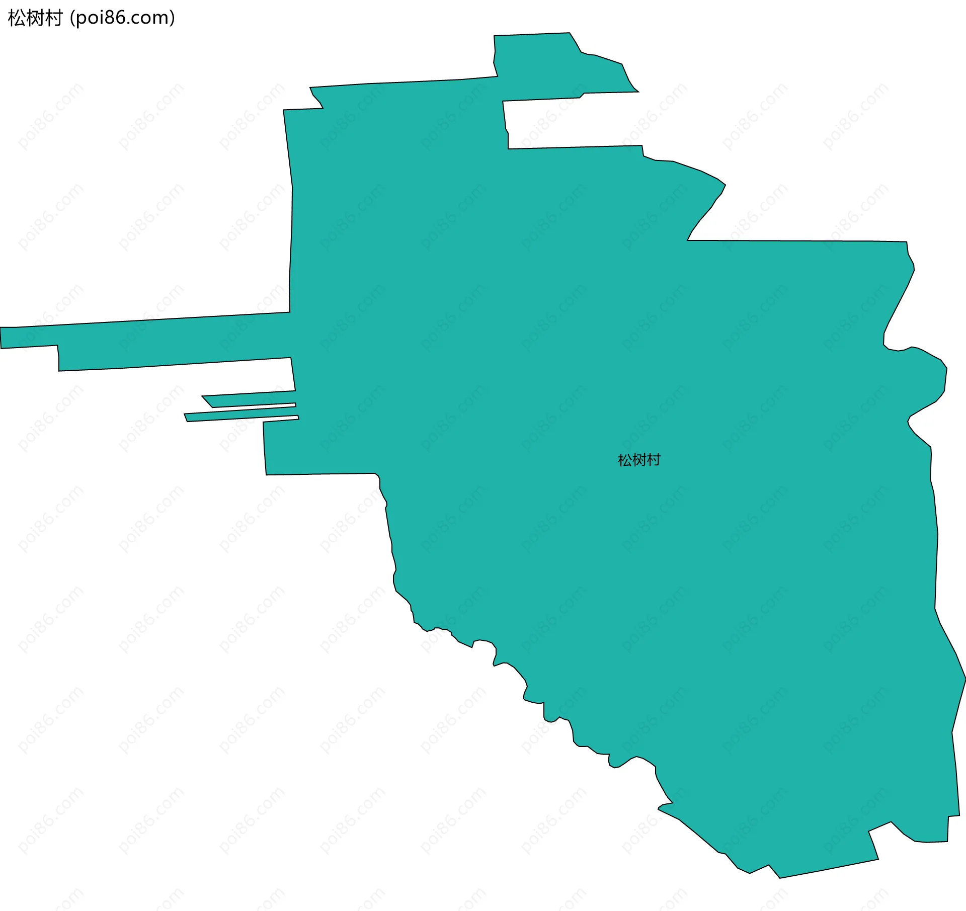 松树村边界地图