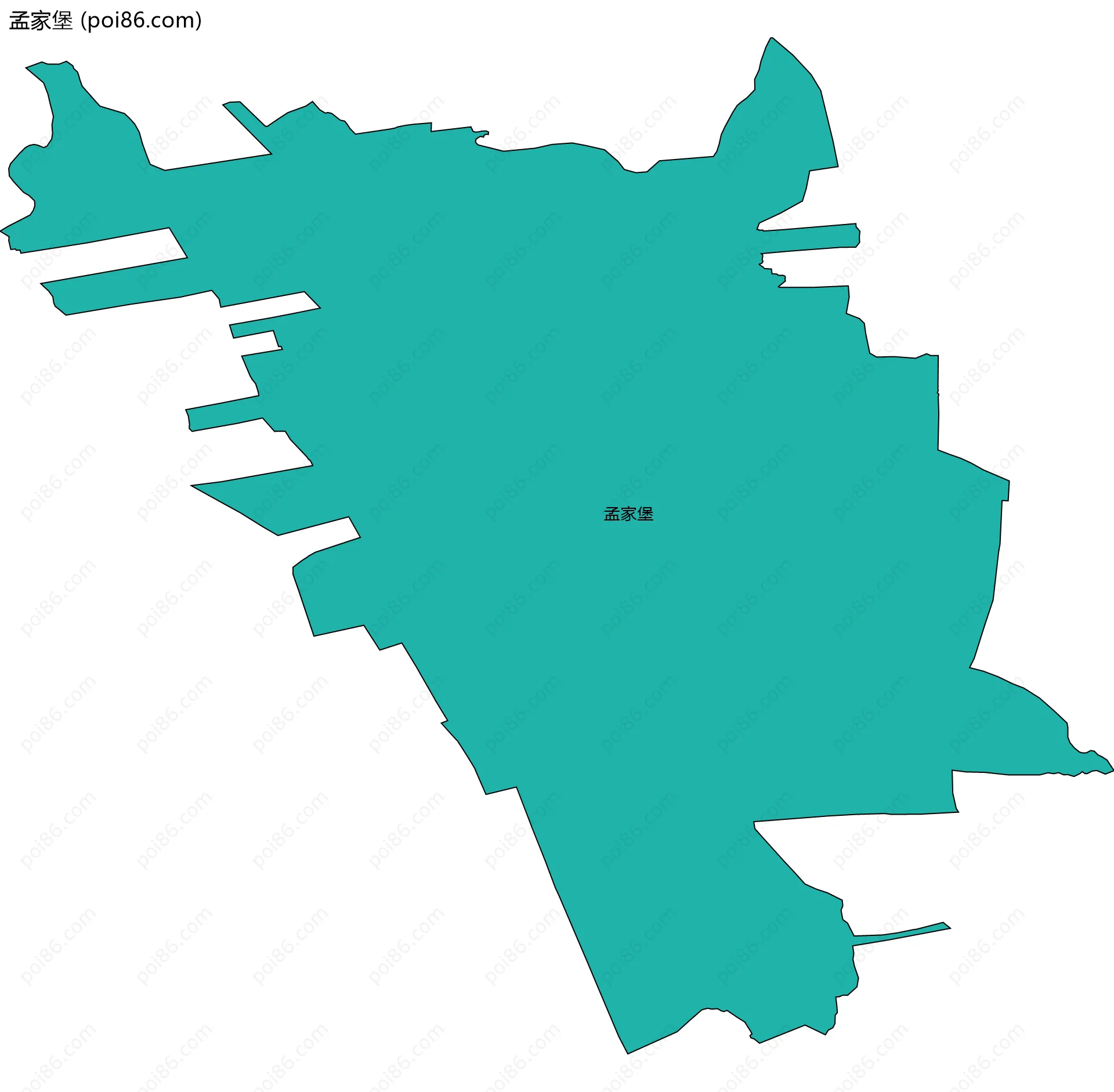 孟家堡边界地图