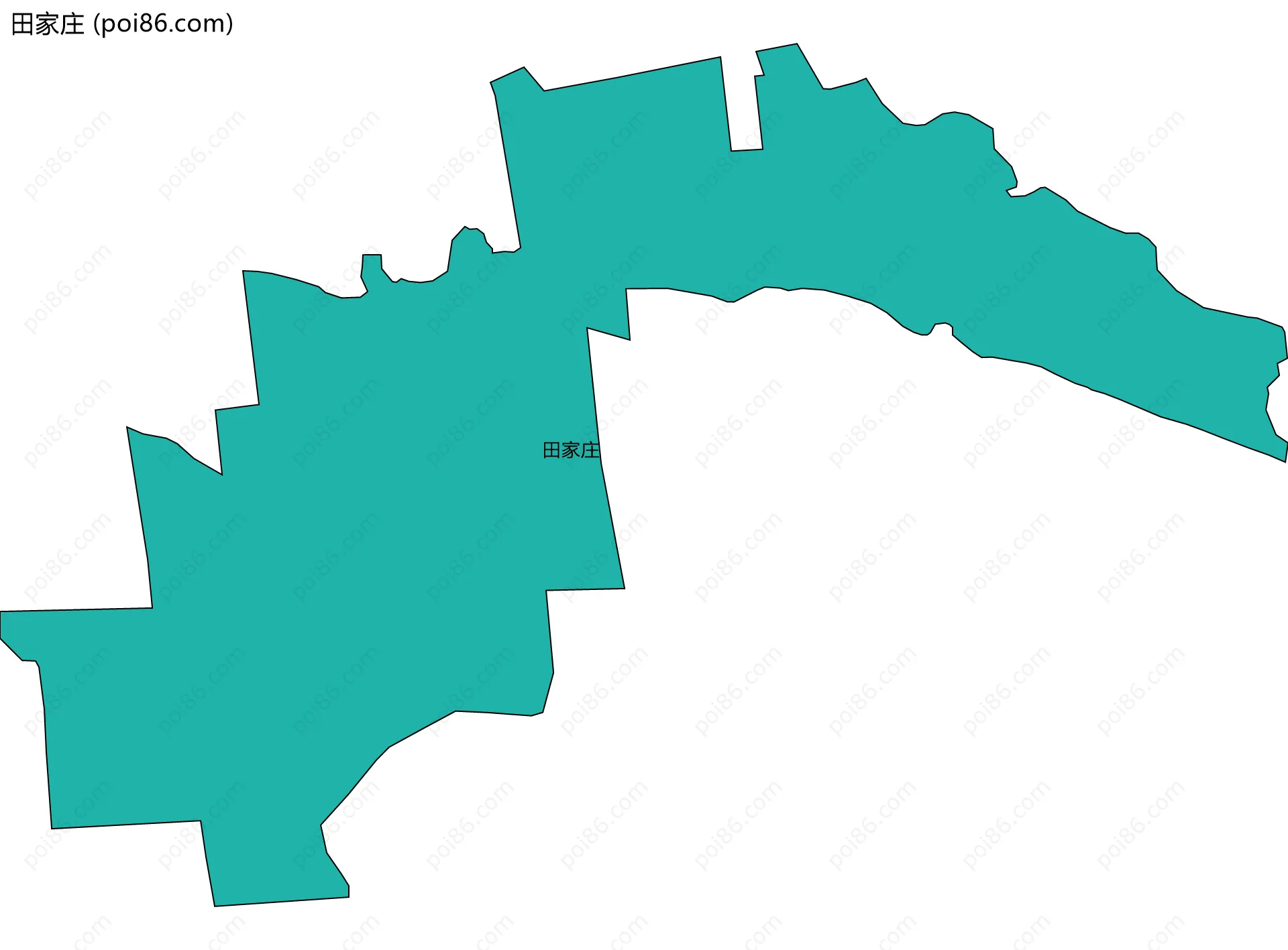 田家庄边界地图