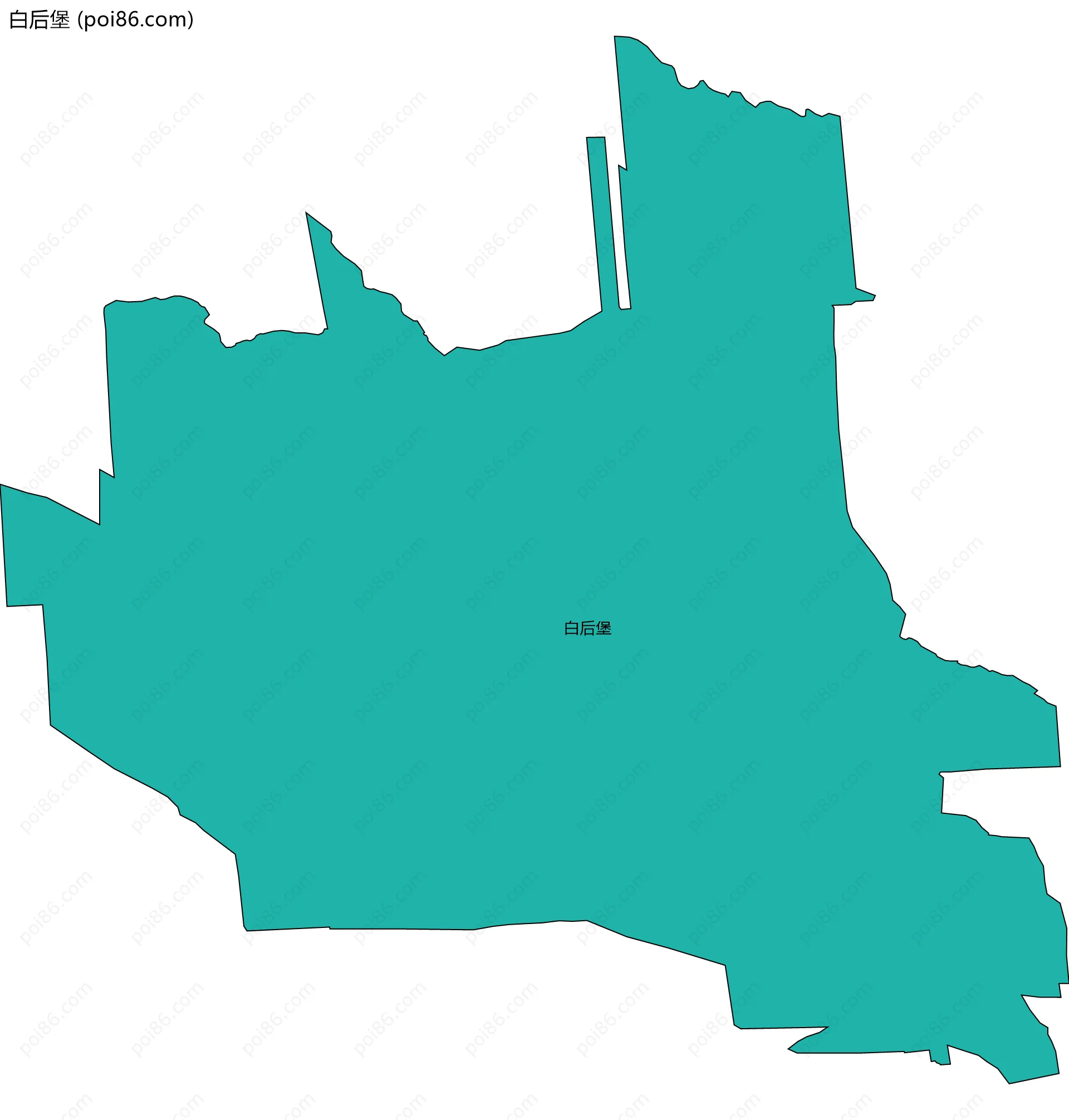 白后堡边界地图