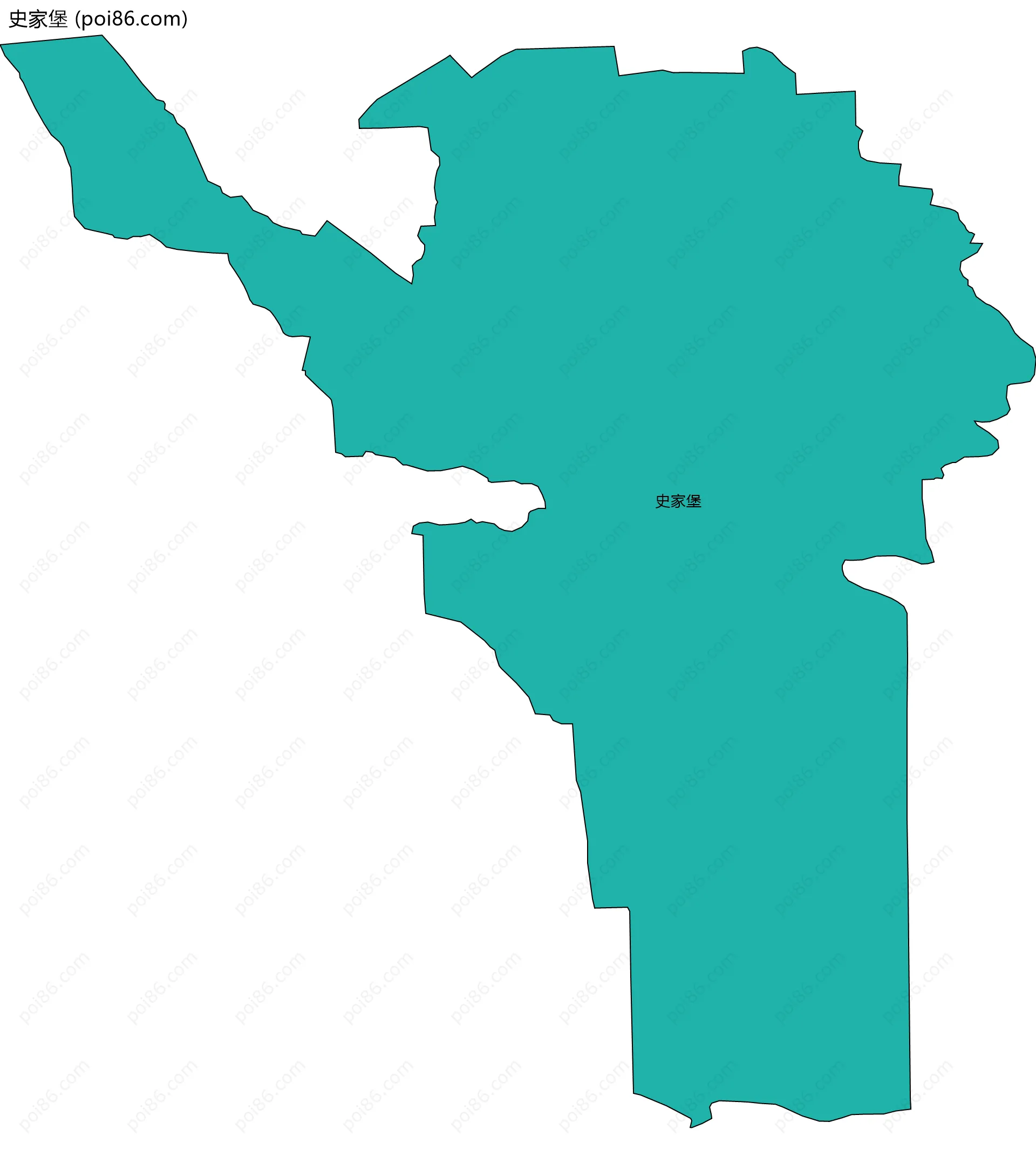 史家堡边界地图