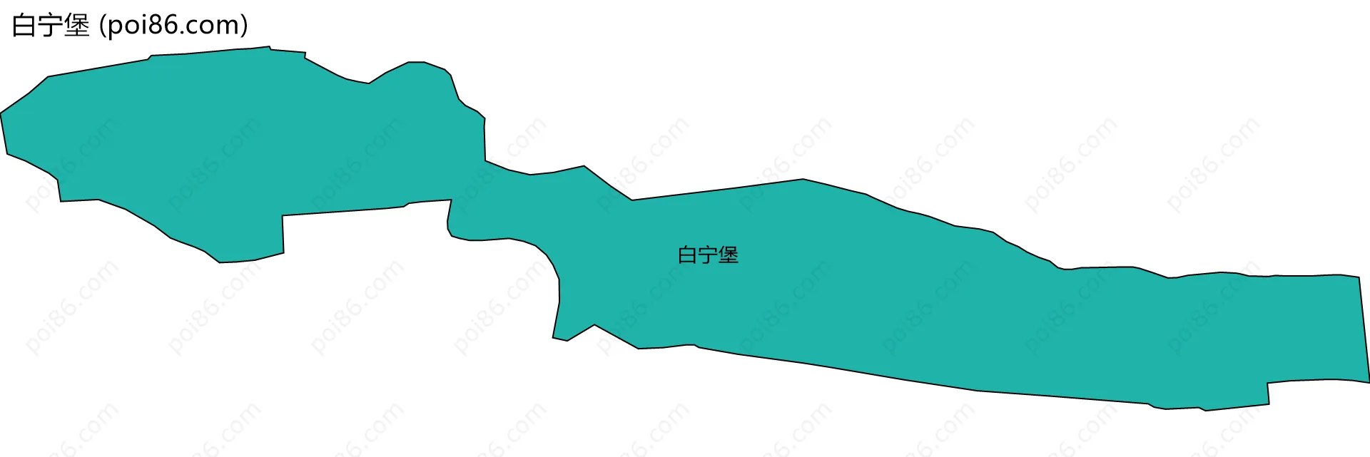 白宁堡边界地图